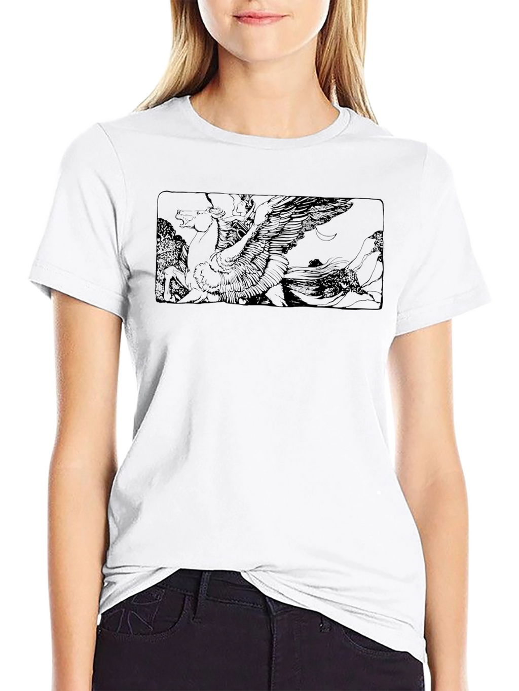 Pegasus Graphic Black T-Shirt