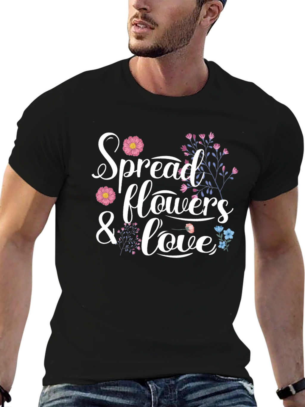 Spread Flowers and Love Graphic Tee