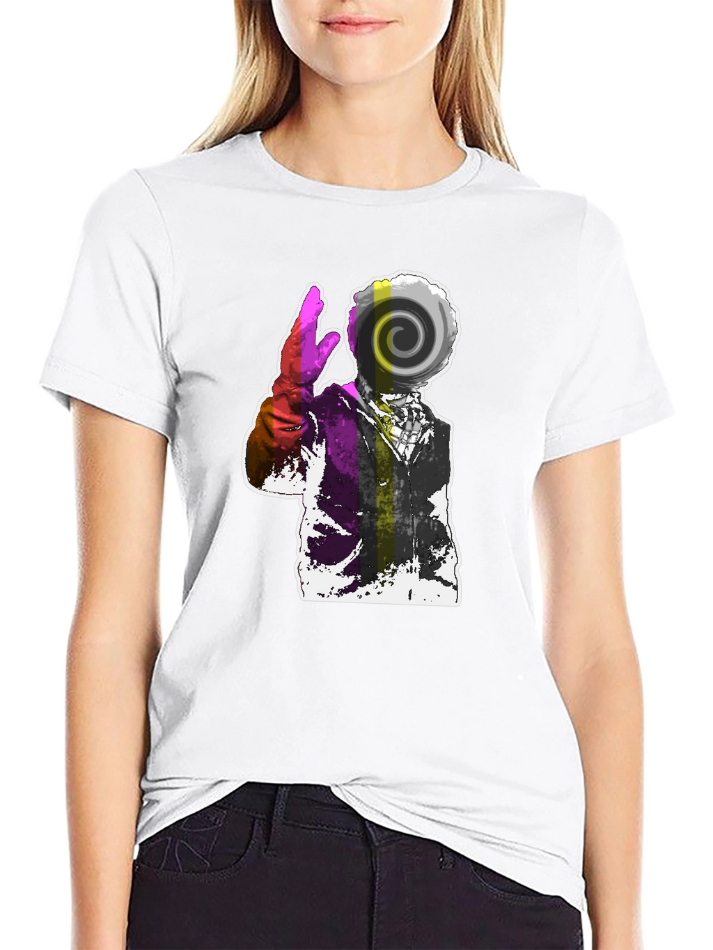 Abstract Swirl Graphic Tee - Mens Black T-Shirt