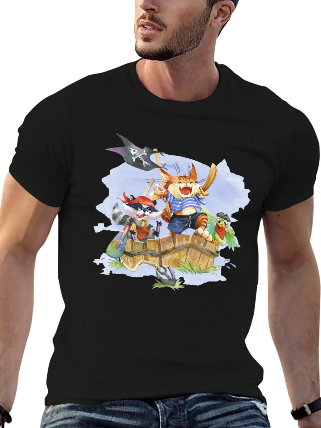Pirate Crew T-Shirt - Cartoon Animal Design
