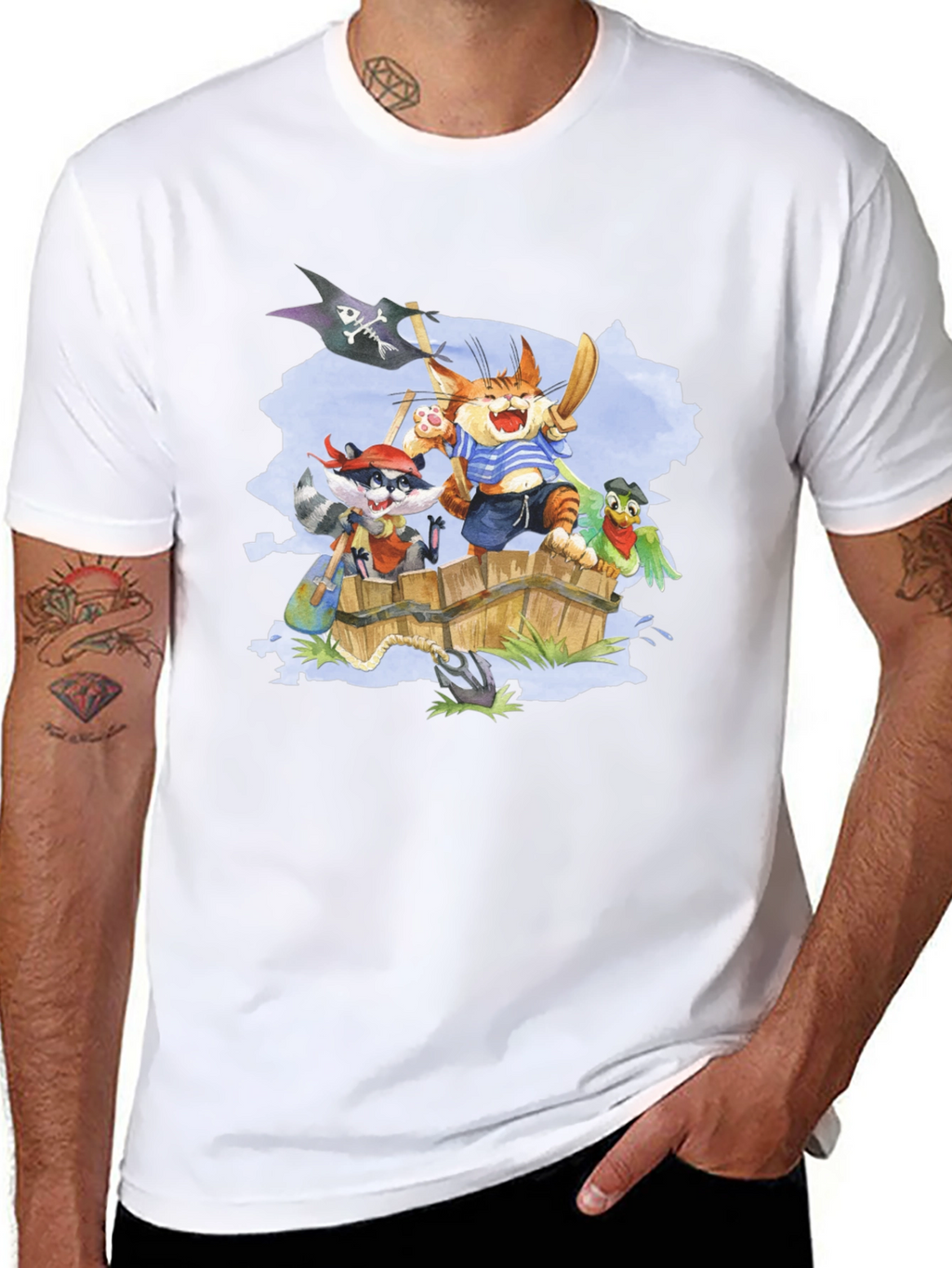 Pirate Crew T-Shirt - Cartoon Animal Design