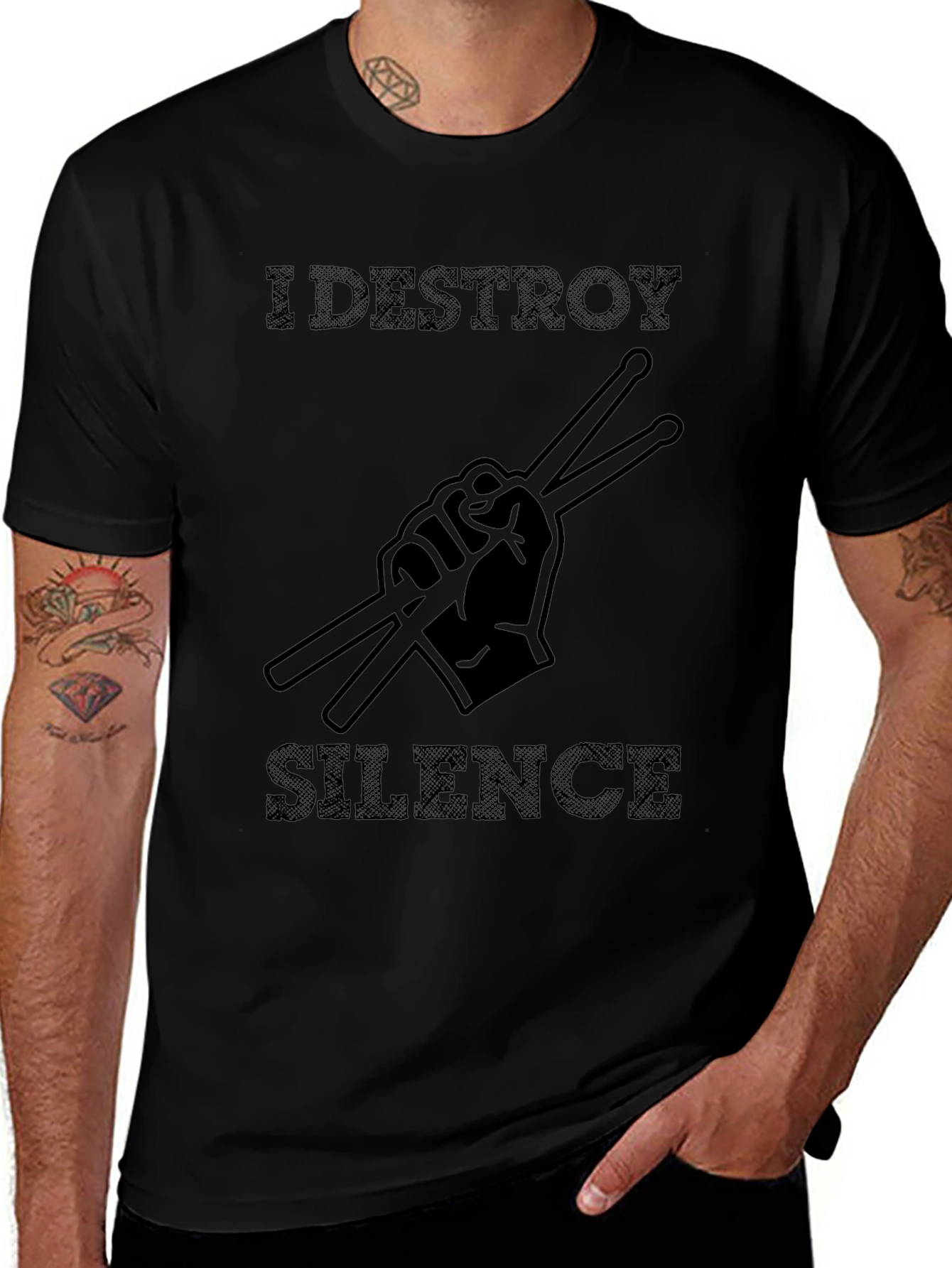 I DESTROY SILENCE Drummer T-Shirt