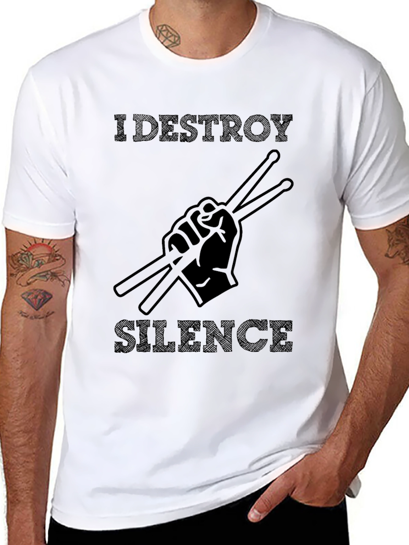I DESTROY SILENCE Drummer T-Shirt