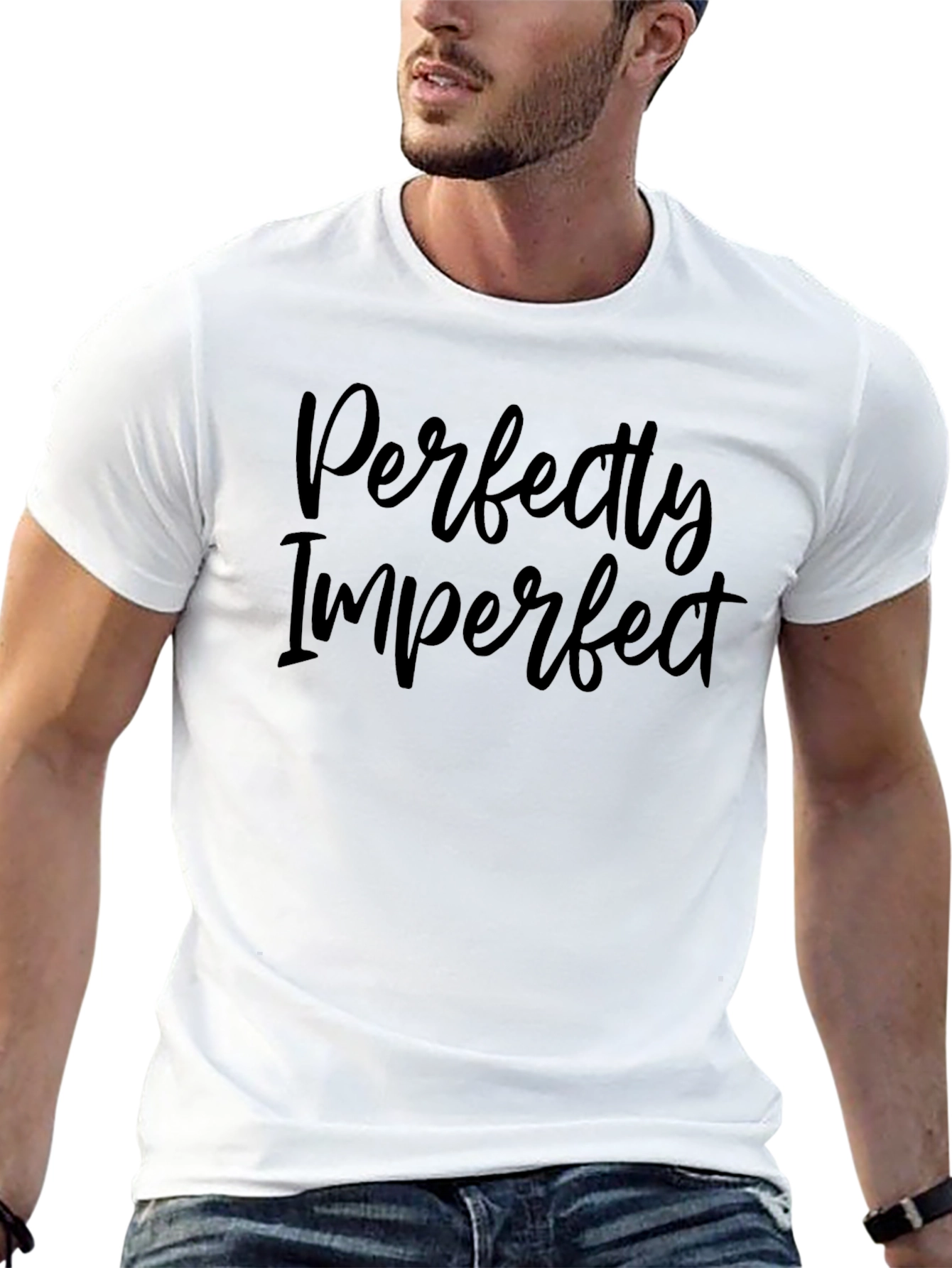 Perfectly Imperfect Black Graphic Tee