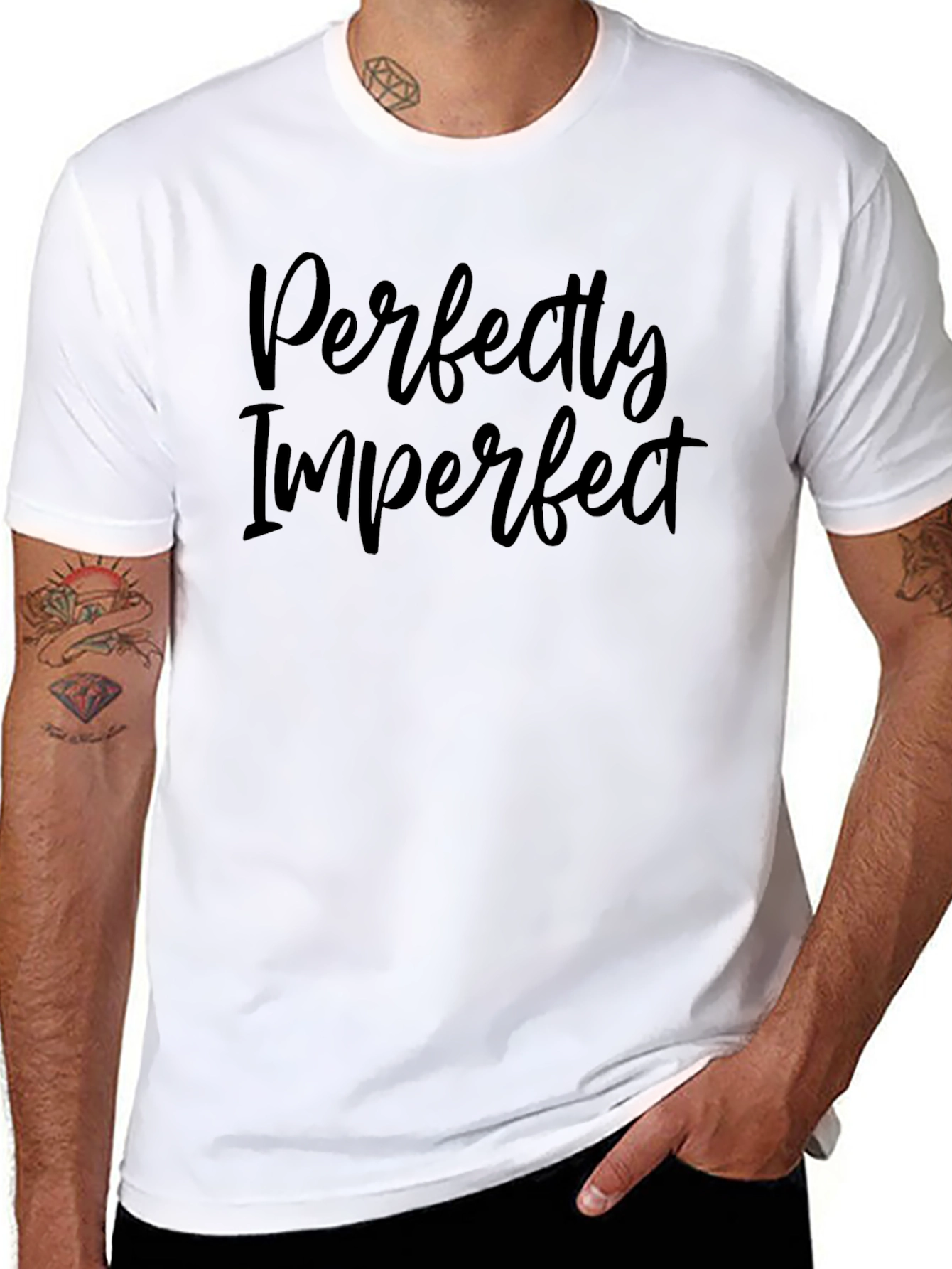 Perfectly Imperfect Black Graphic Tee
