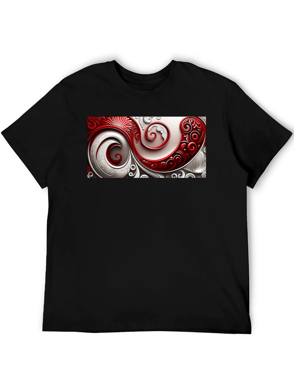 Elegant Swirl Graphic T-Shirt