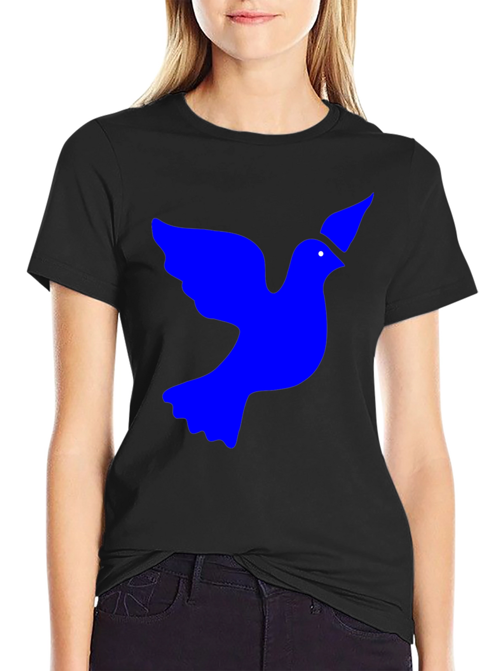 Dove Graphic Tee - Black Cotton Blend