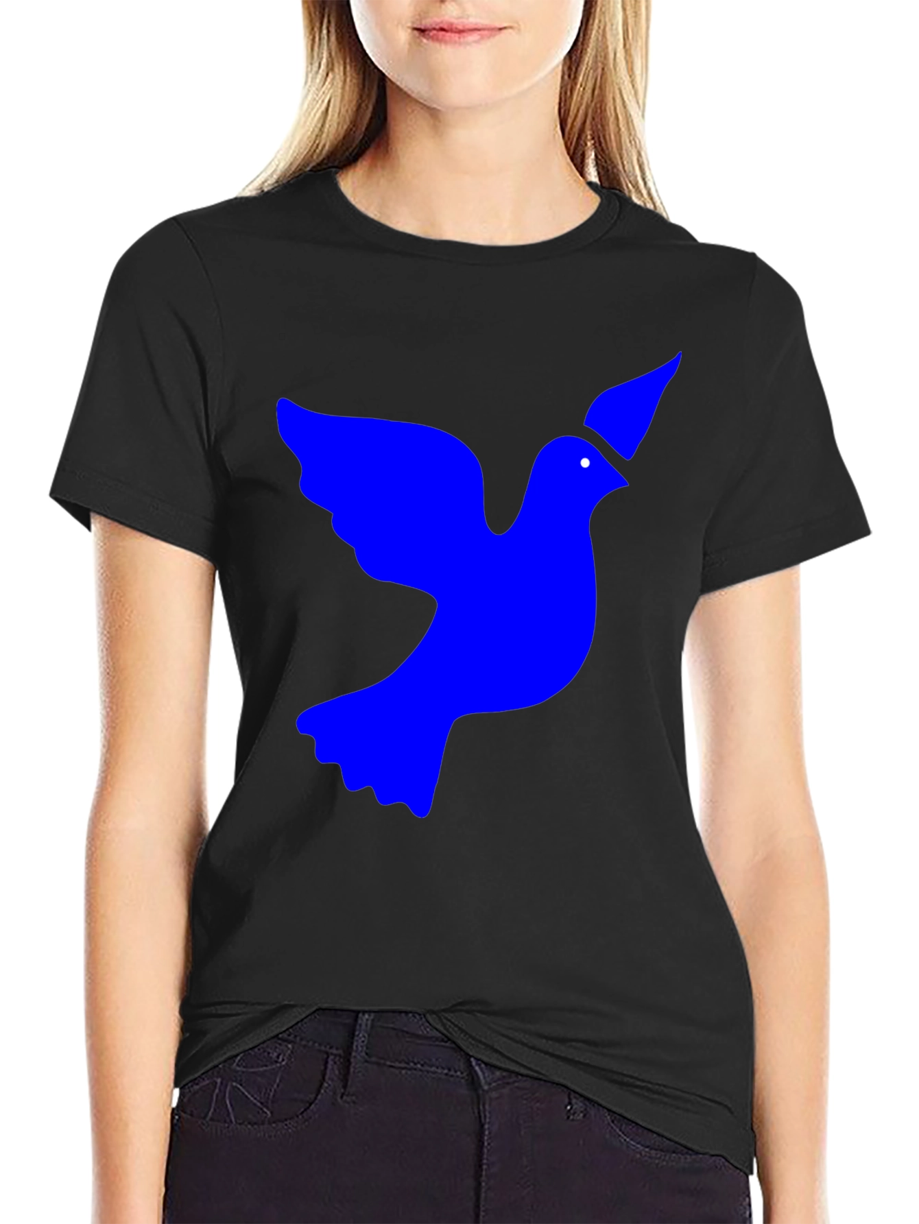 Dove Graphic Tee - Black Cotton Blend