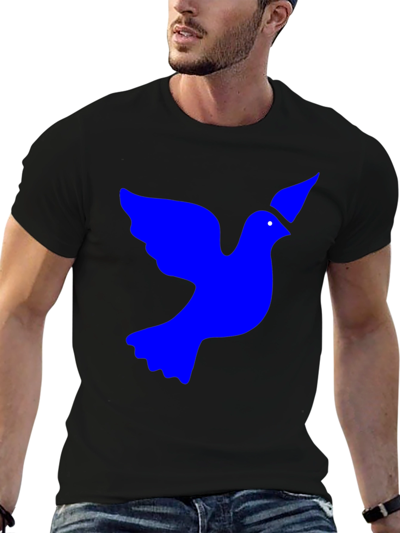 Dove Graphic Tee - Black Cotton Blend