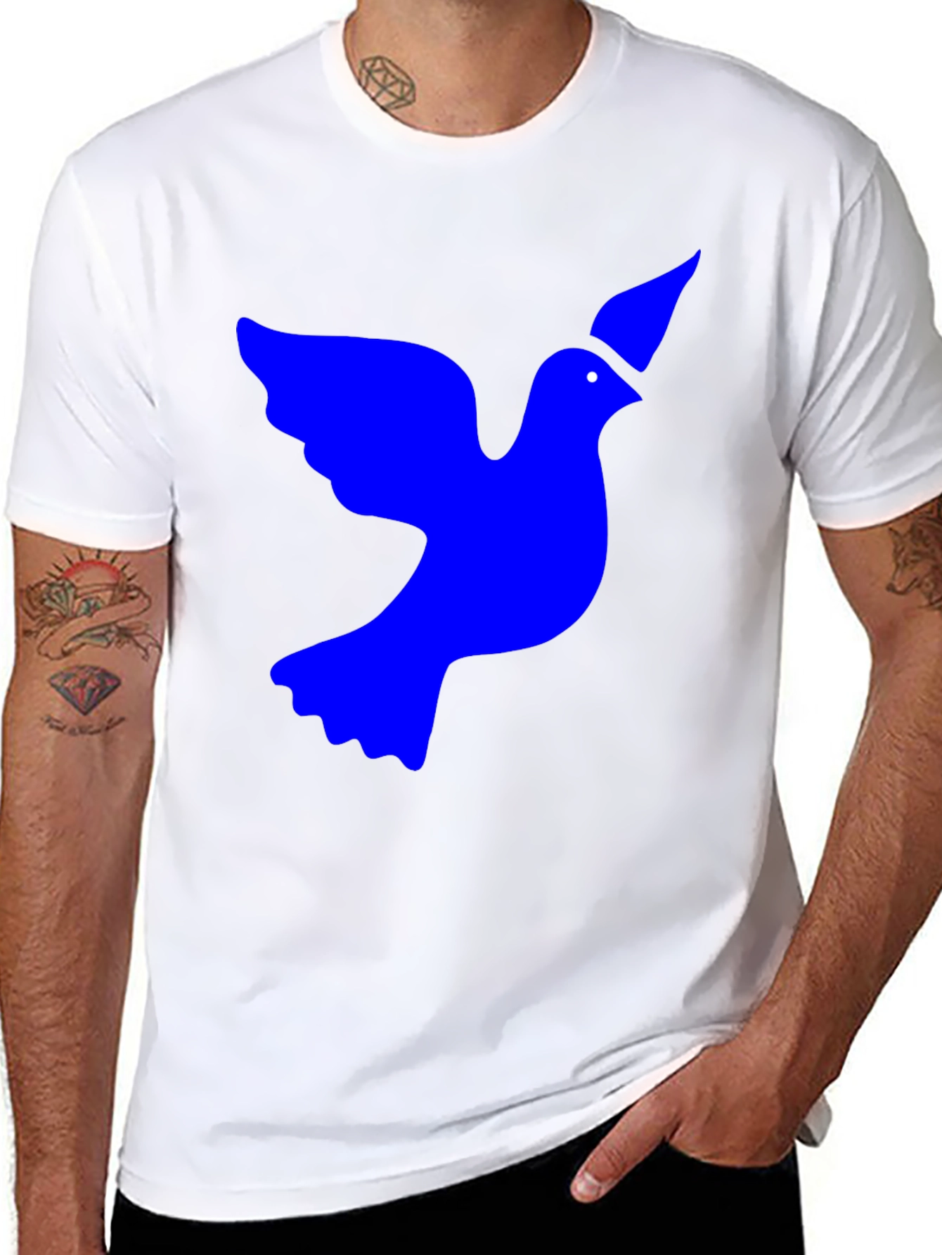 Dove Graphic Tee - Black Cotton Blend