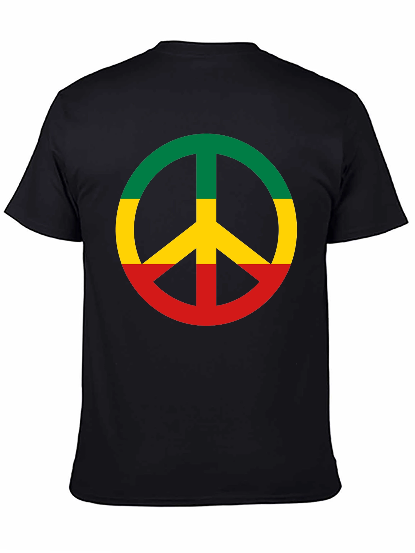 Rasta Peace Sign T-Shirt - Reggae Colors