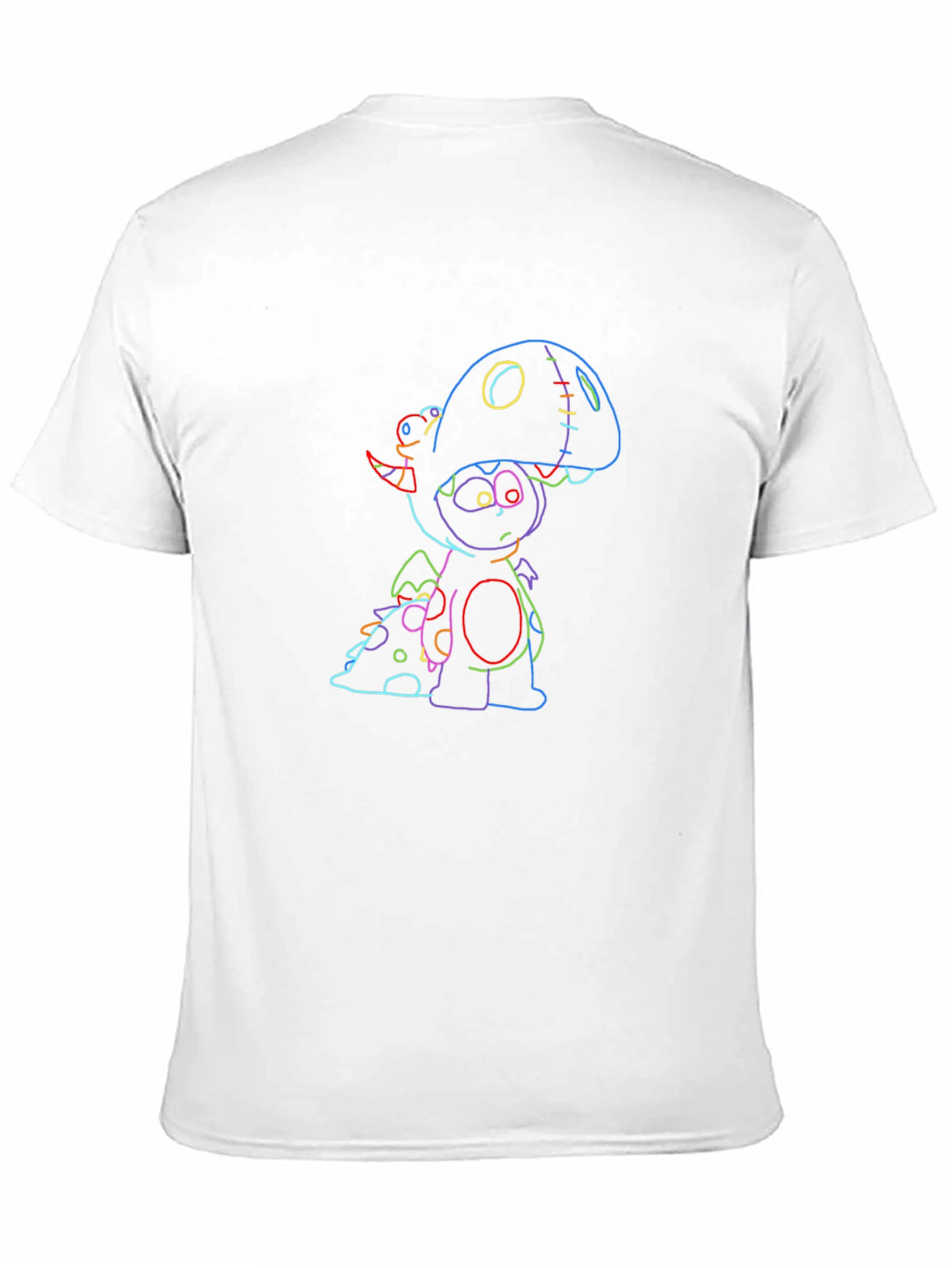 Neon Dino Graphic Black Tee
