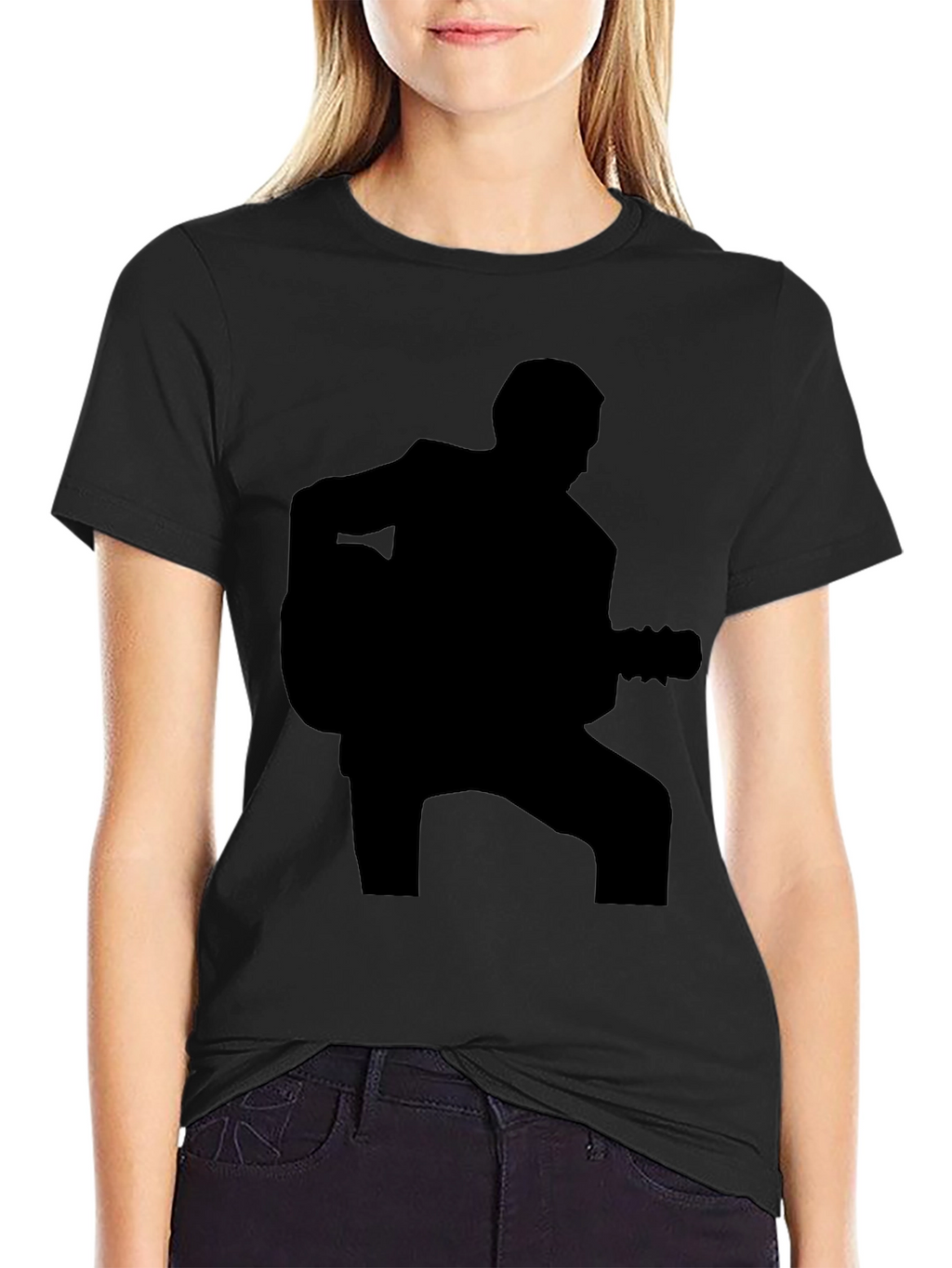 Guitar Silhouette Black T-Shirt