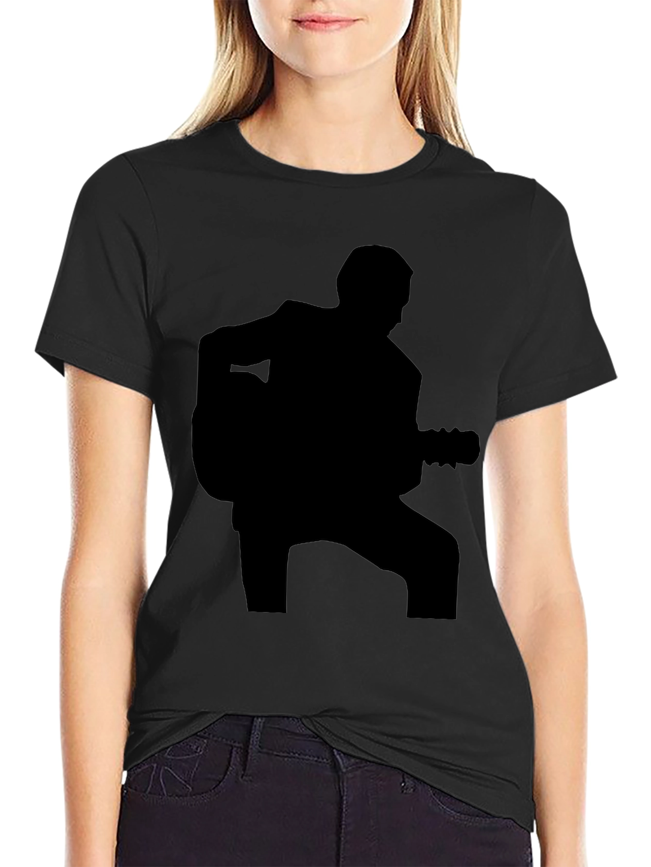 Guitar Silhouette Black T-Shirt