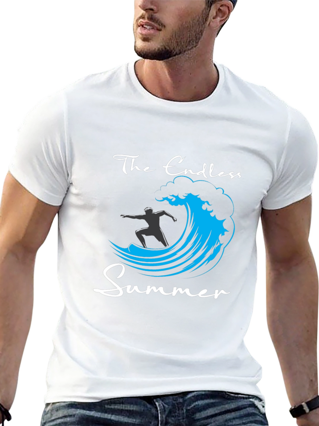 Endless Summer Graphic Tee - Surfer Wave T-Shirt