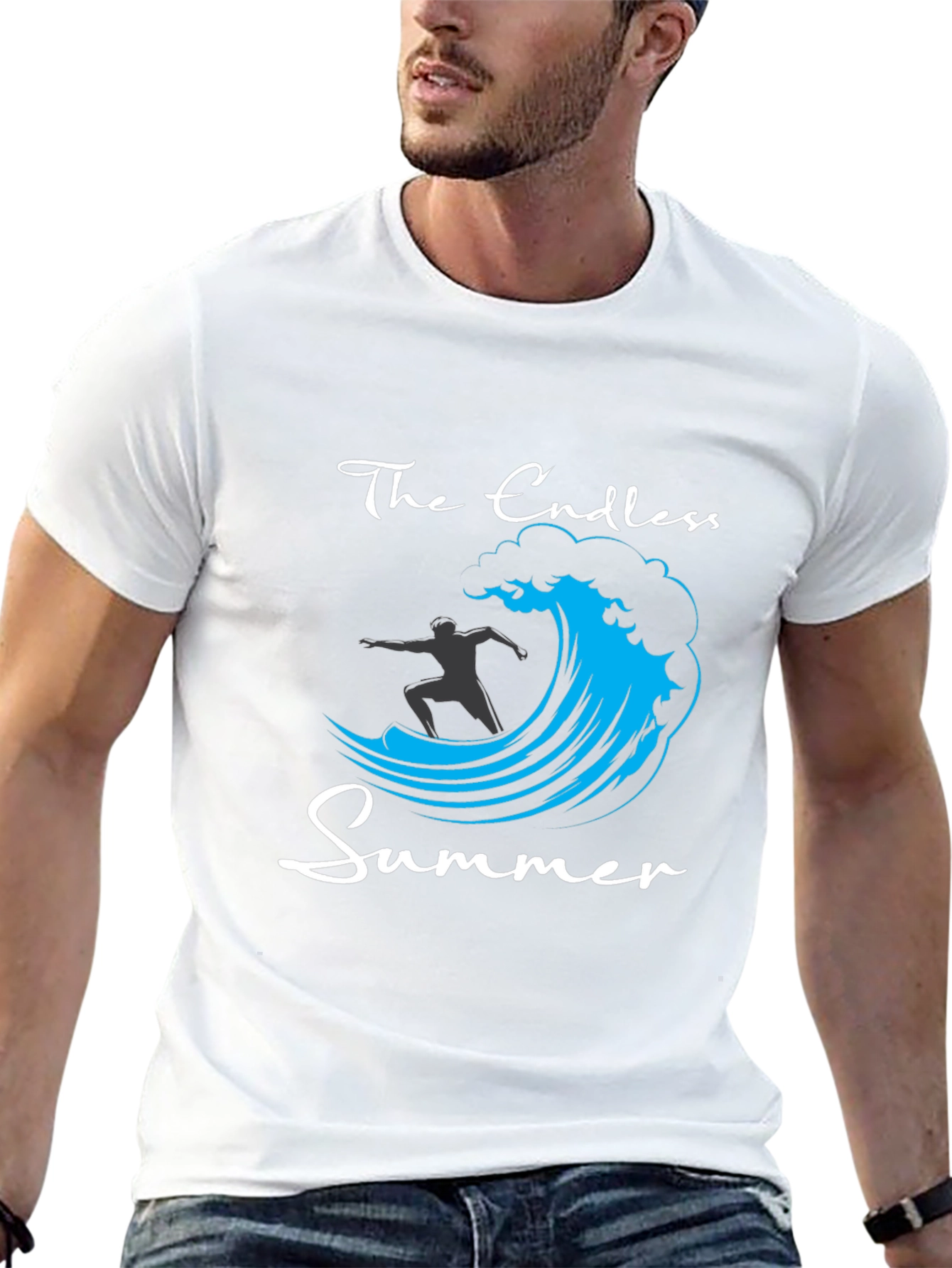 Endless Summer Graphic Tee - Surfer Wave T-Shirt
