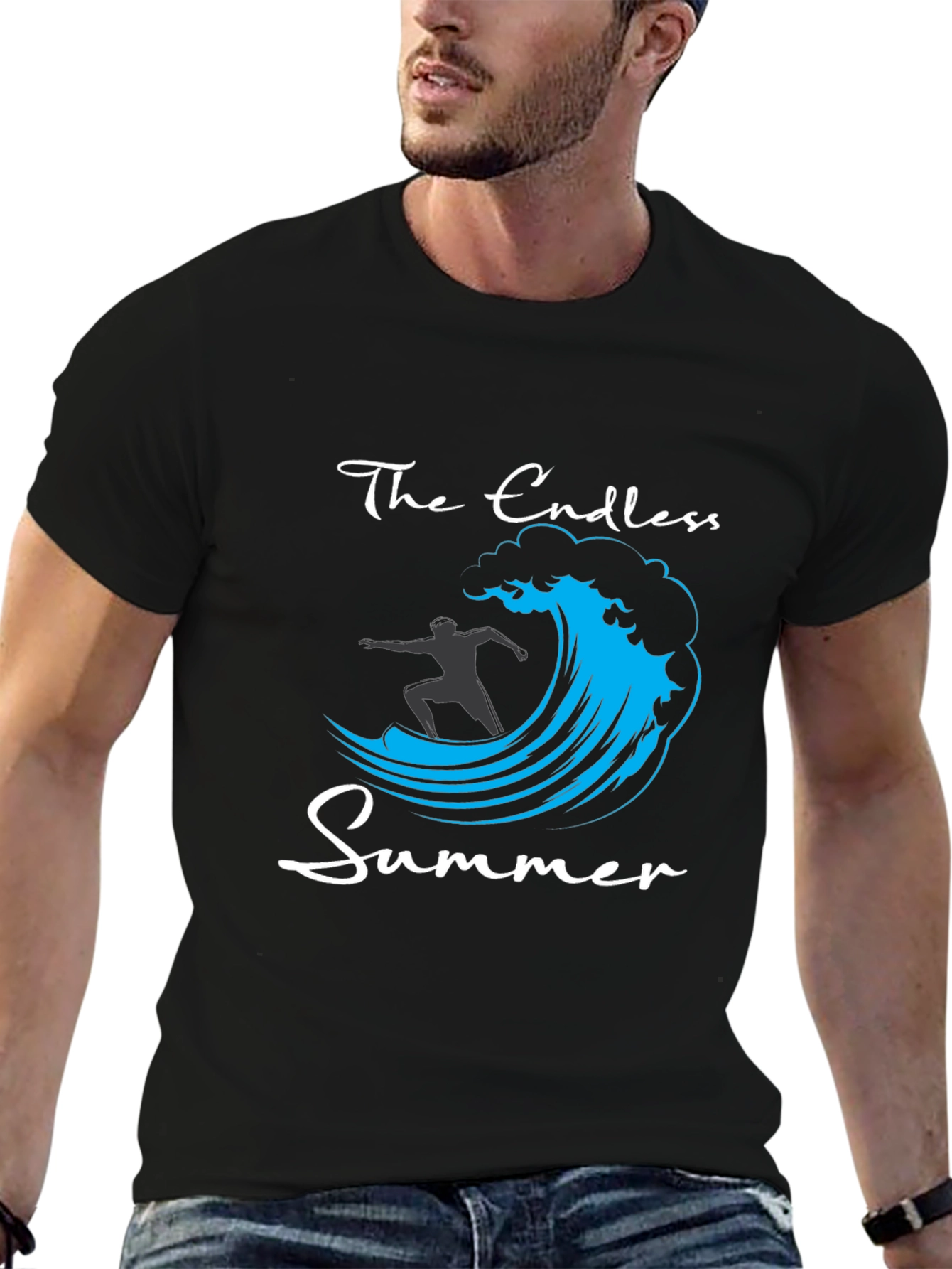 Endless Summer Graphic Tee - Surfer Wave T-Shirt