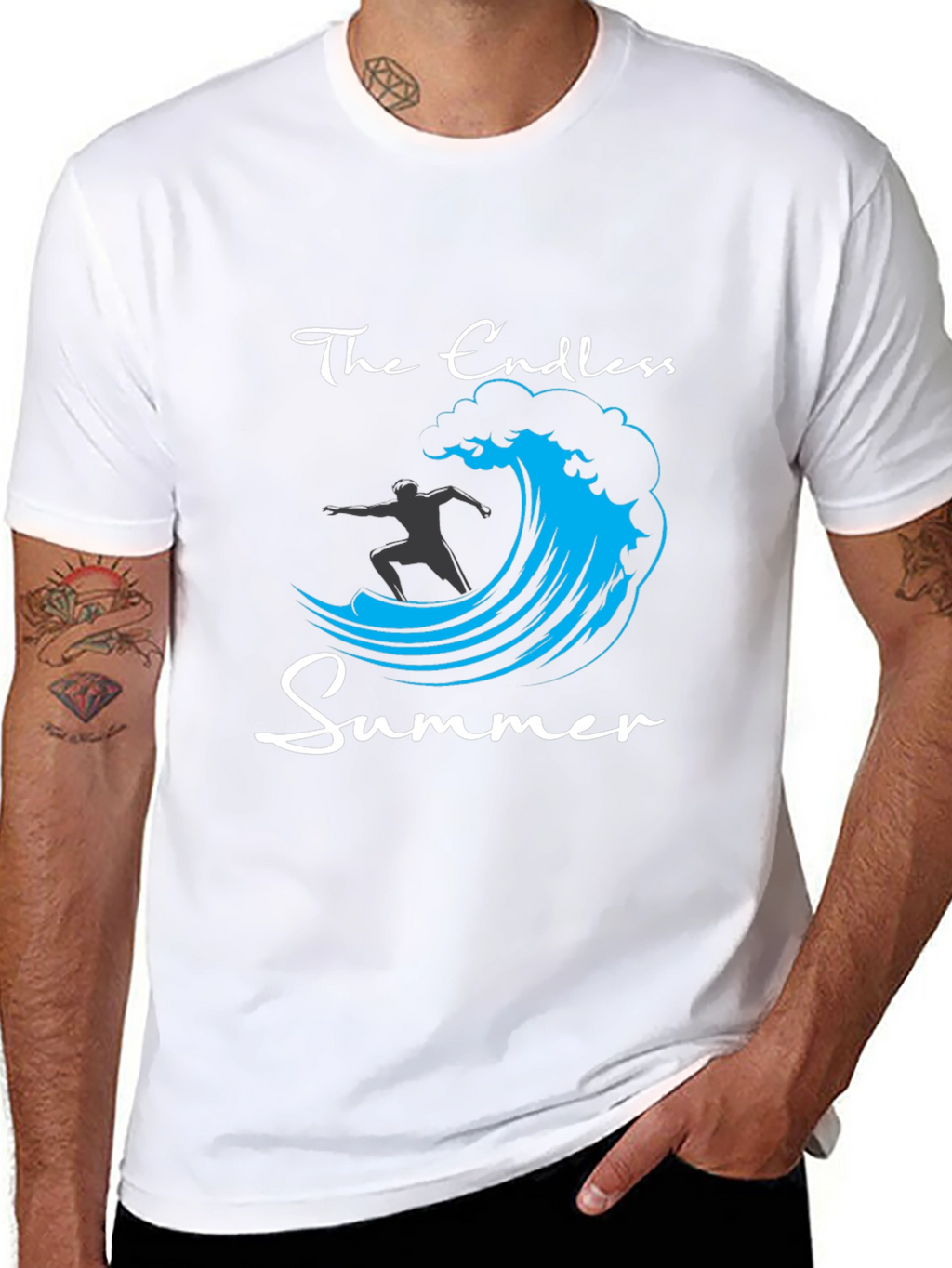 Endless Summer Graphic Tee - Surfer Wave T-Shirt