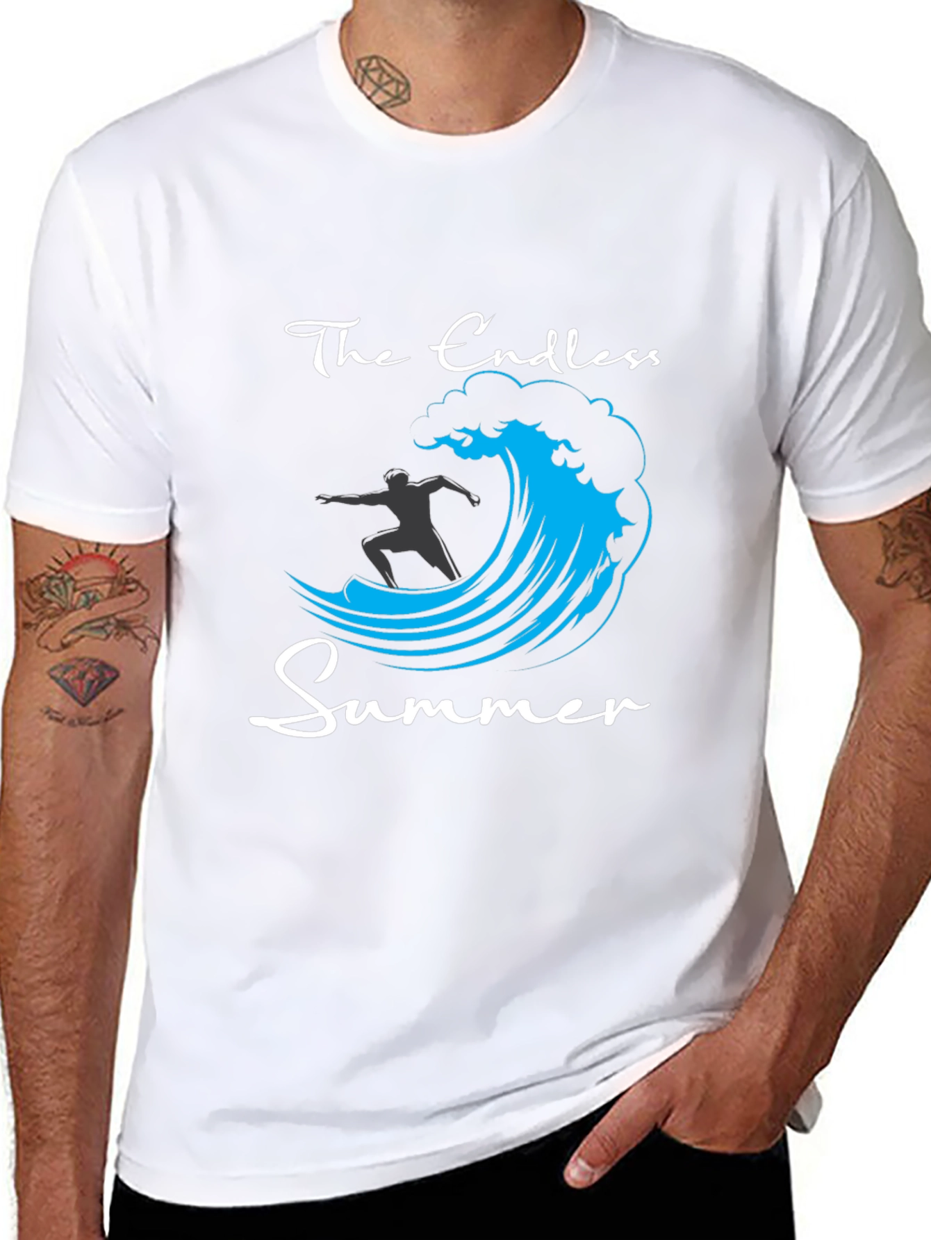 Endless Summer Graphic Tee - Surfer Wave T-Shirt