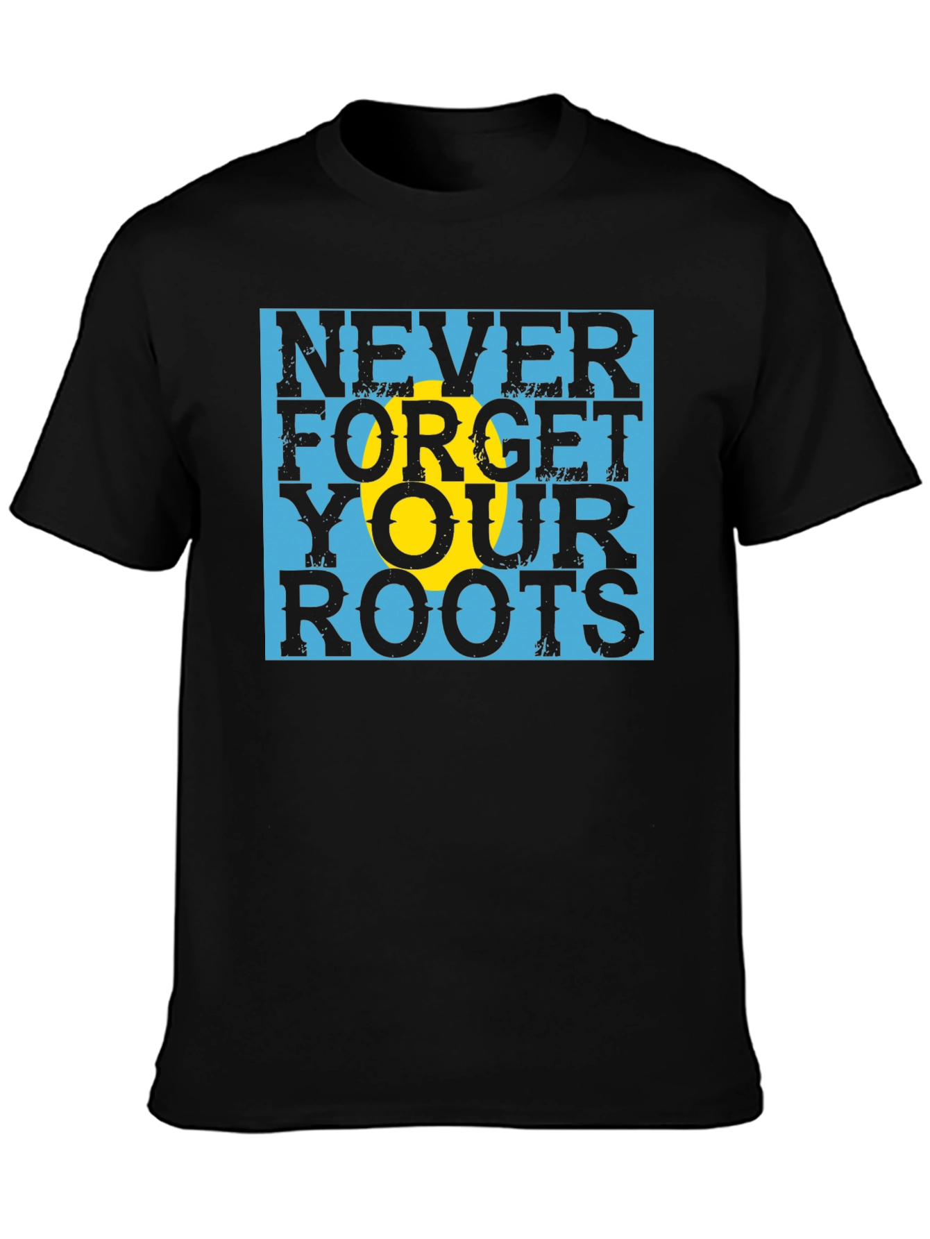 Never Forget Your Roots Black T-Shirt