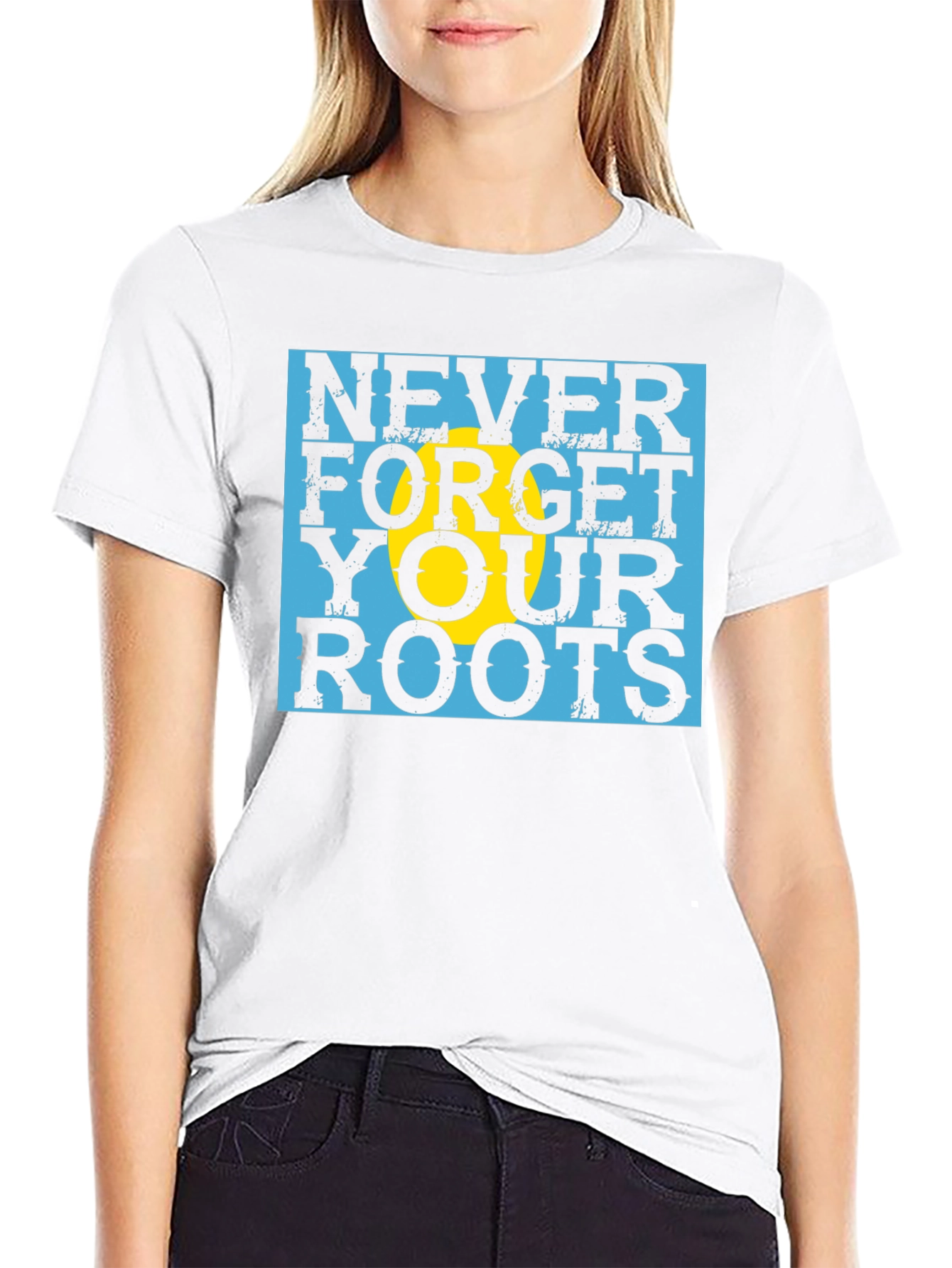 Never Forget Your Roots Black T-Shirt
