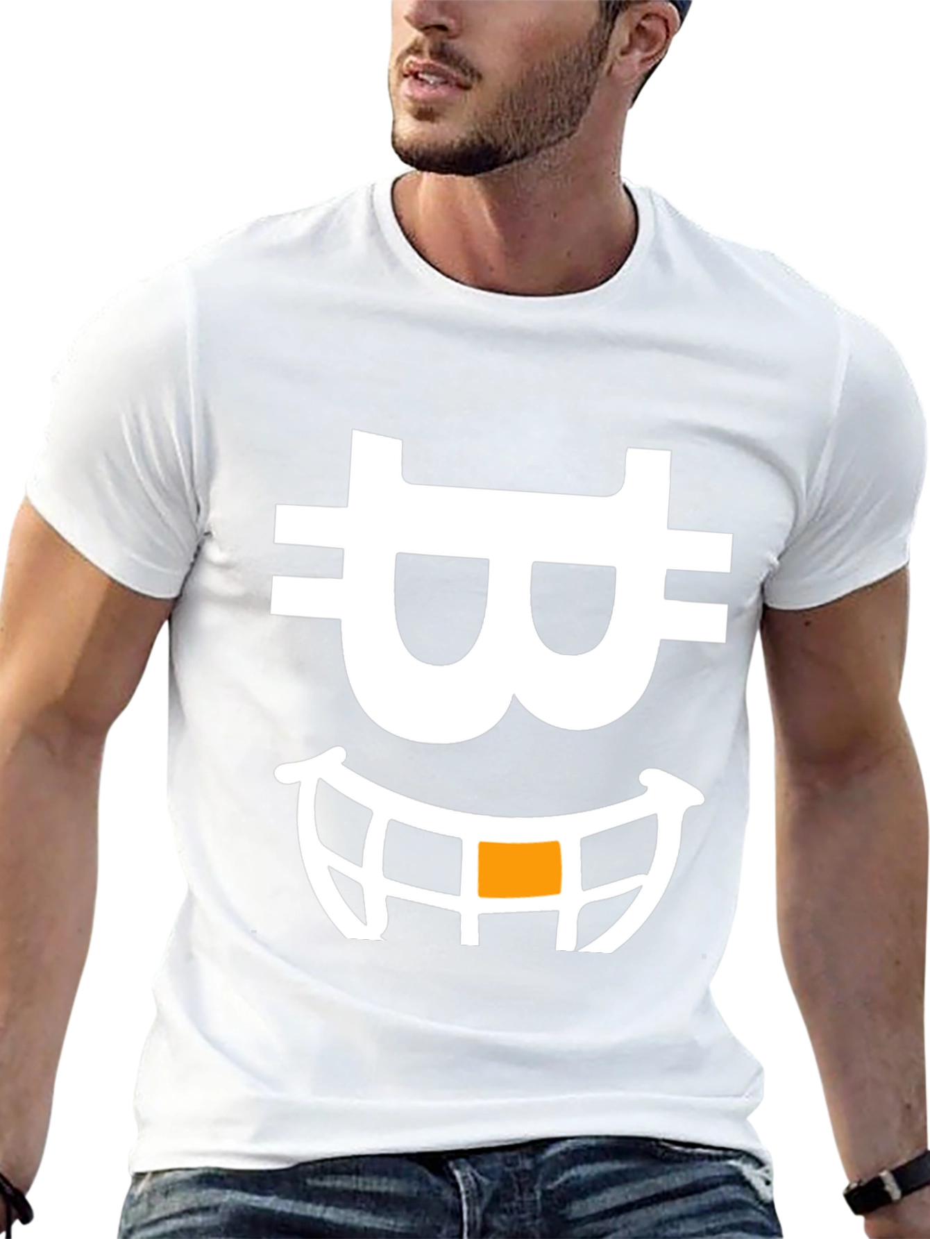 Bitcoin Smiley Face Black T-Shirt