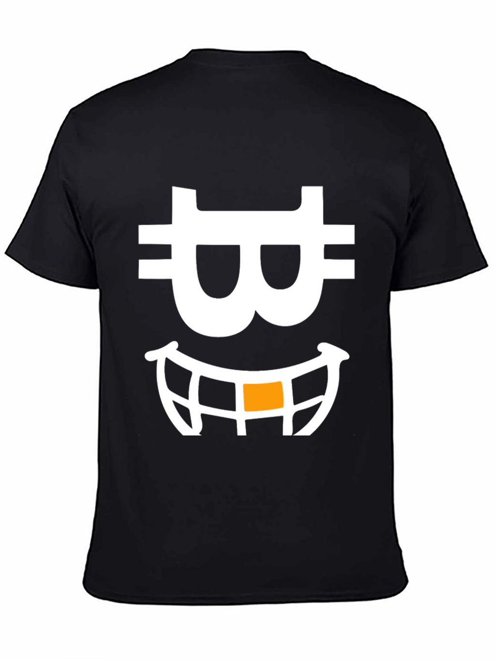 Bitcoin Smiley Face Black T-Shirt