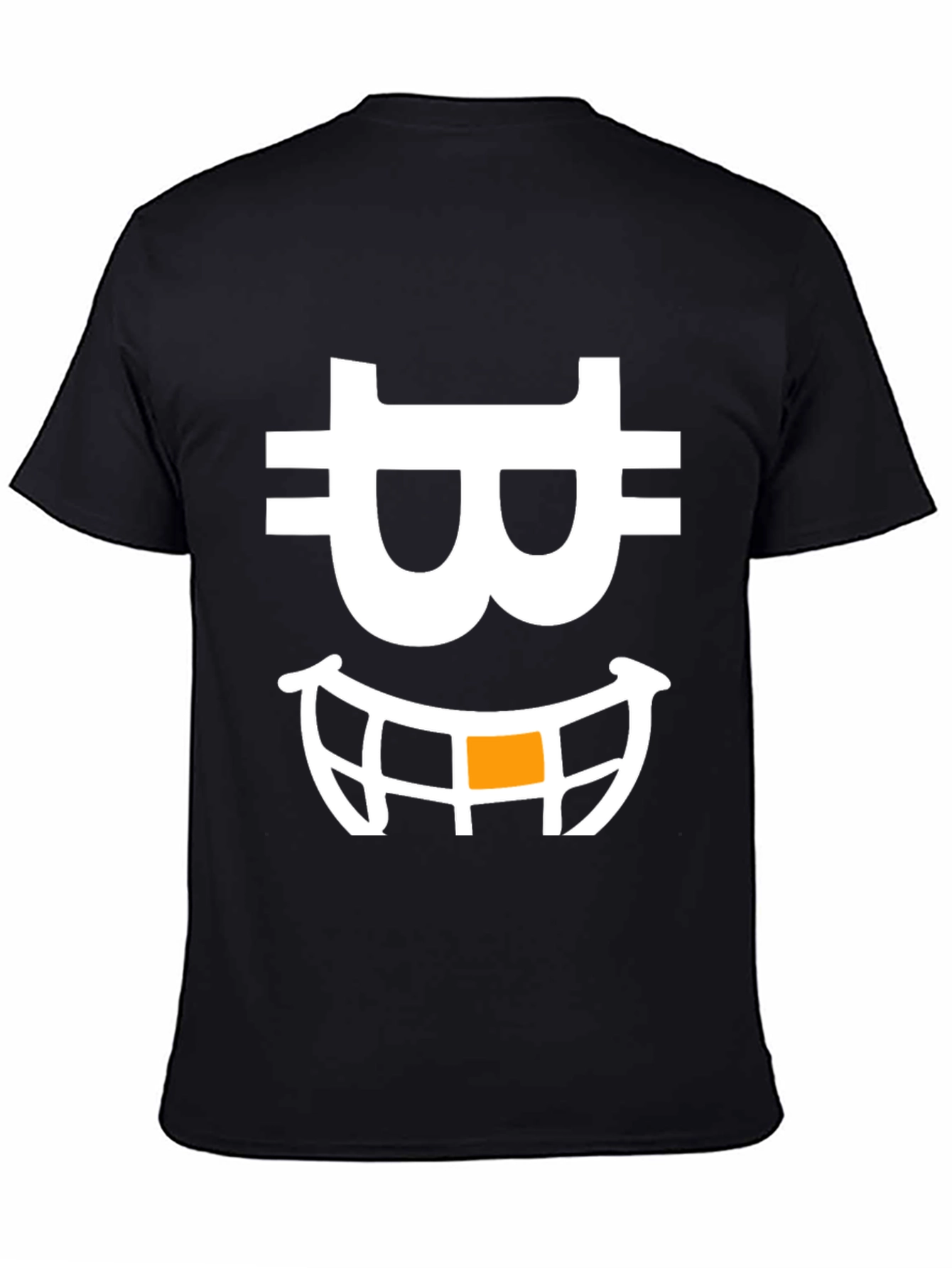 Bitcoin Smiley Face Black T-Shirt