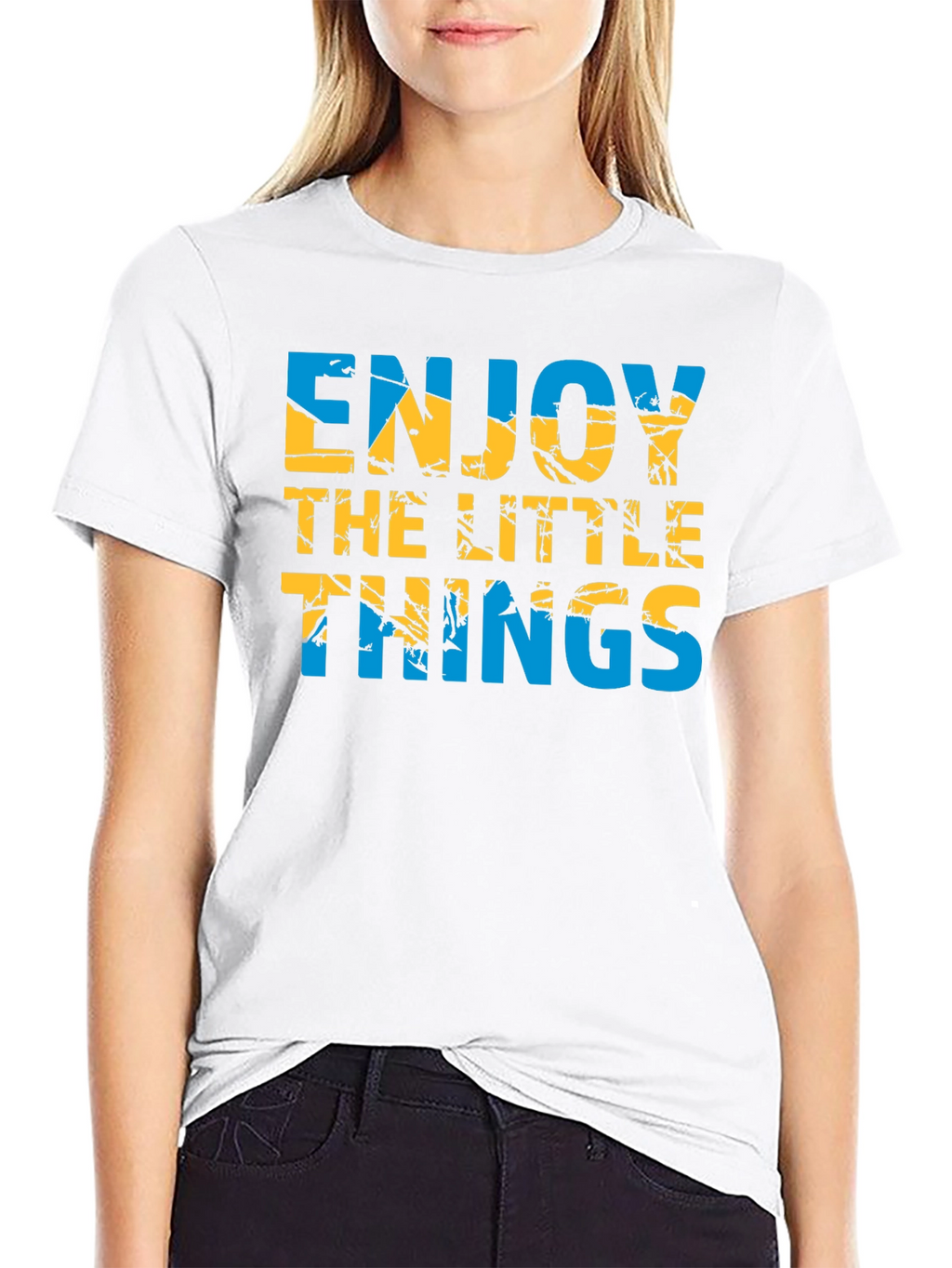 Enjoy the Little Things Graphic T-Shirt - Black