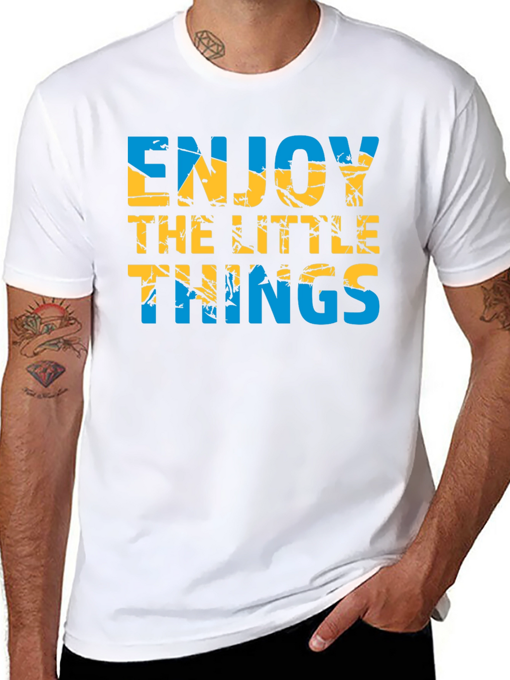 Enjoy the Little Things Graphic T-Shirt - Black