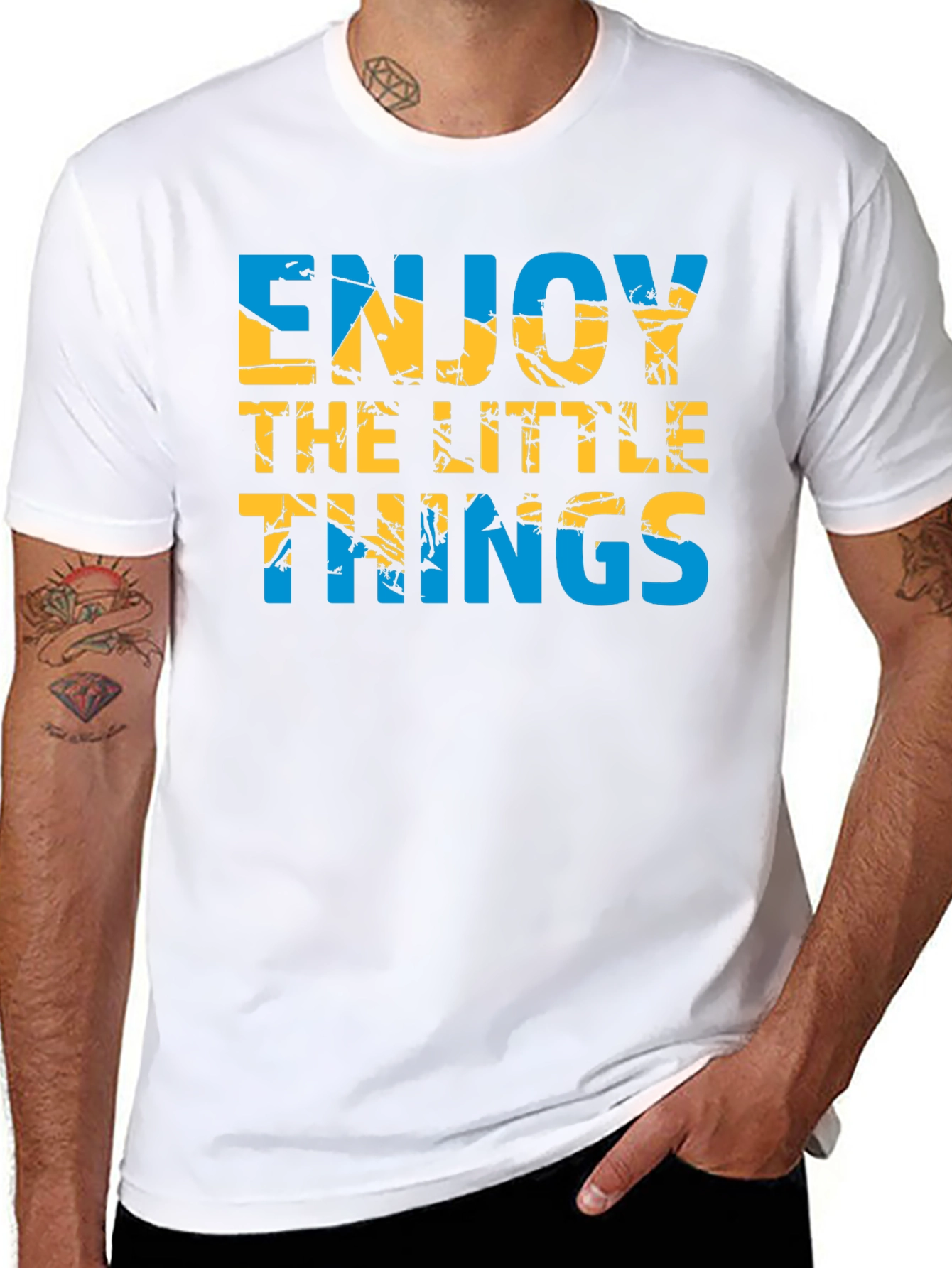 Enjoy the Little Things Graphic T-Shirt - Black