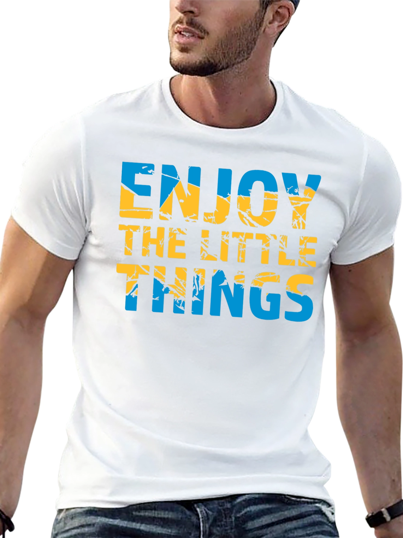 Enjoy the Little Things Graphic T-Shirt - Black