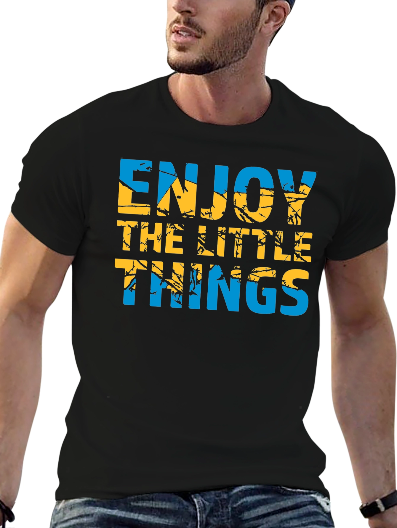 Enjoy the Little Things Graphic T-Shirt - Black