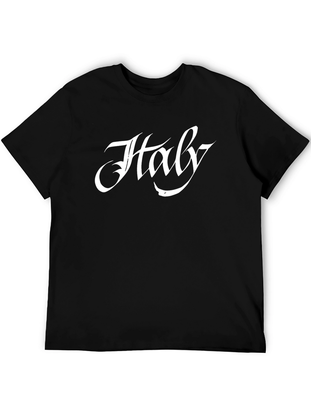 Italy Graphic Print Black T-Shirt