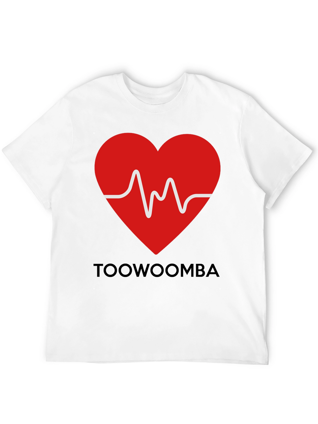 Toowoomba Heartbeat T-Shirt - Mens Black Graphic Tee