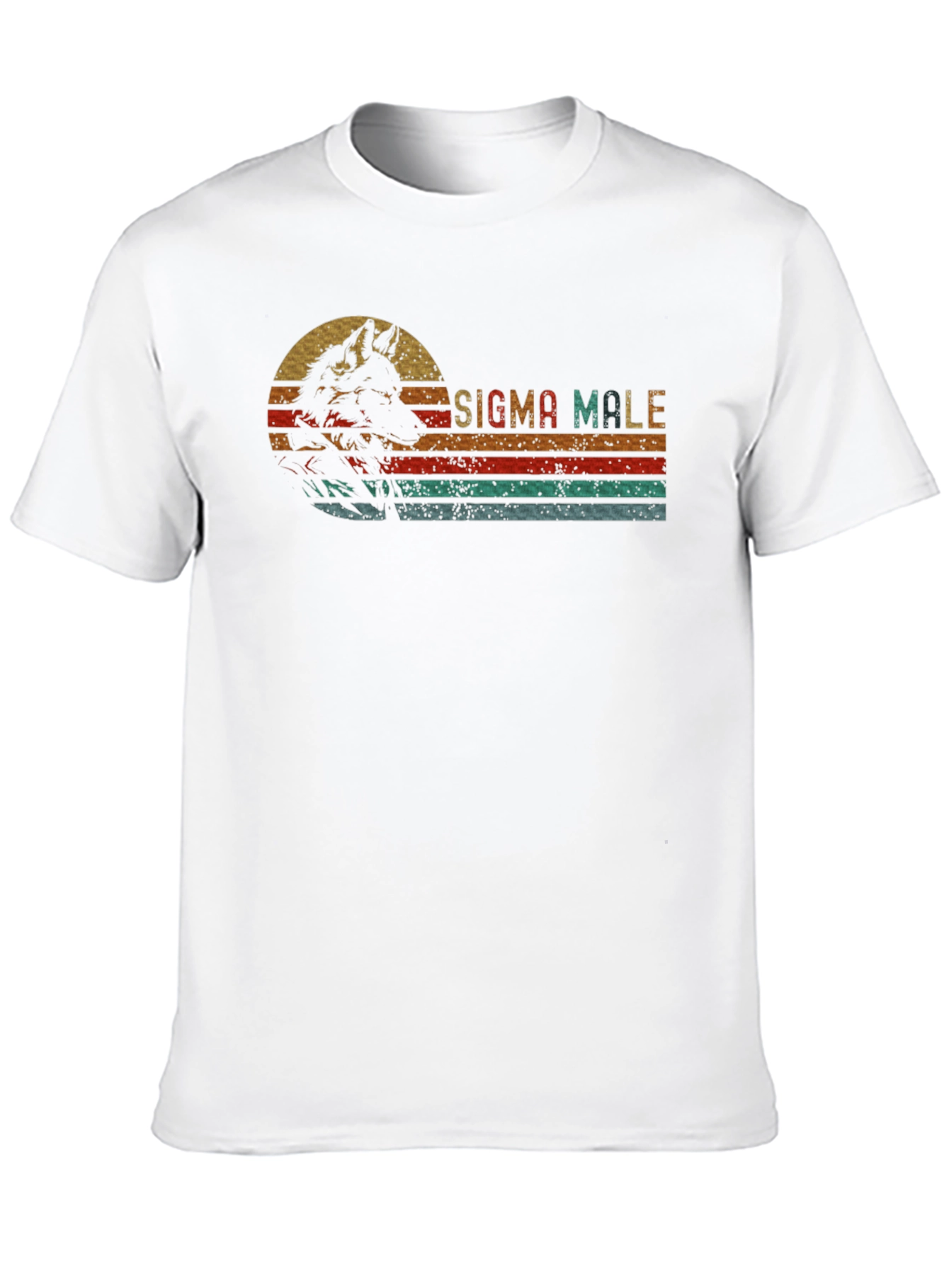 Sigma Male Wolf Graphic Tee - Vintage Style