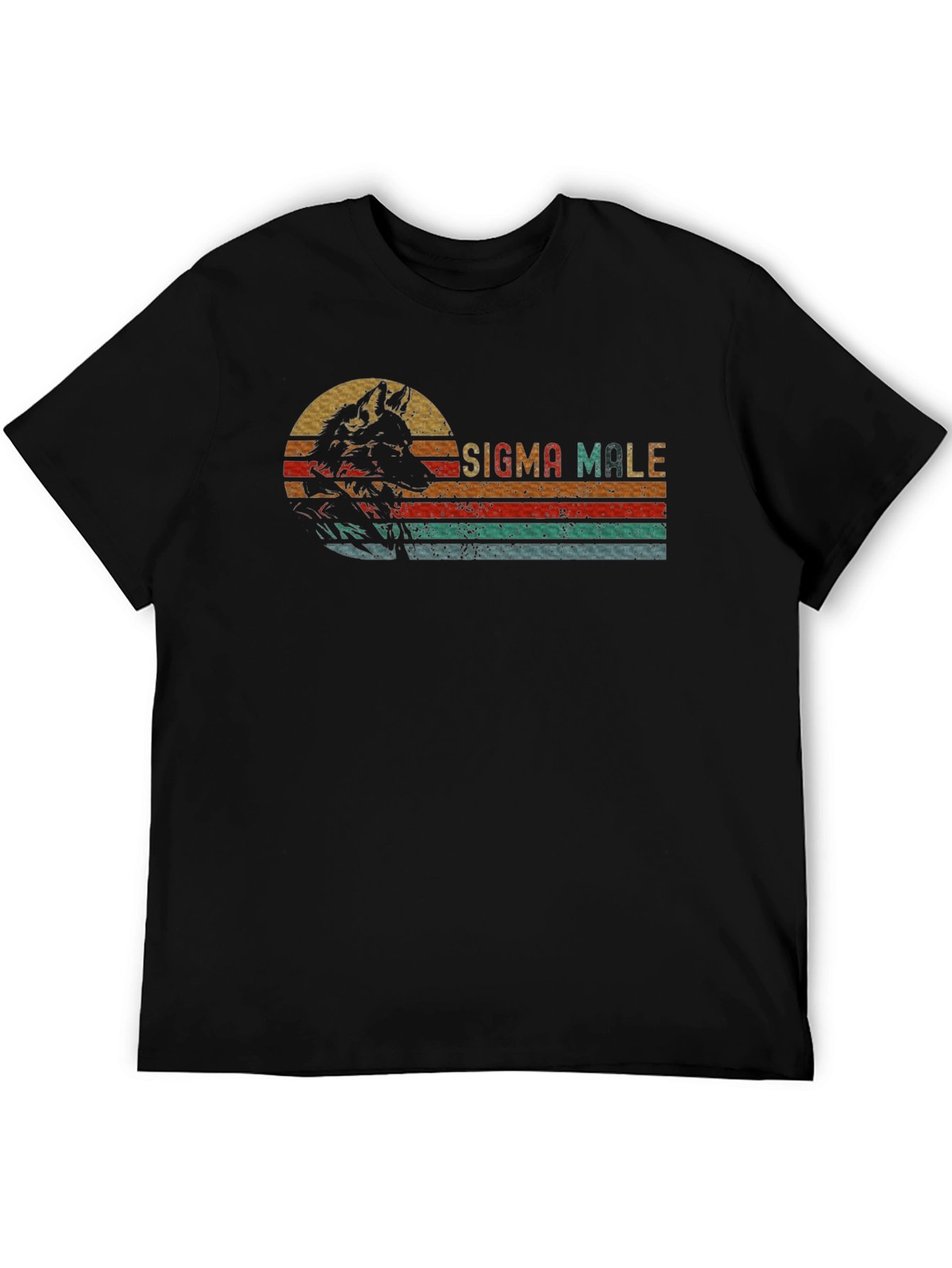 Sigma Male Wolf Graphic Tee - Vintage Style