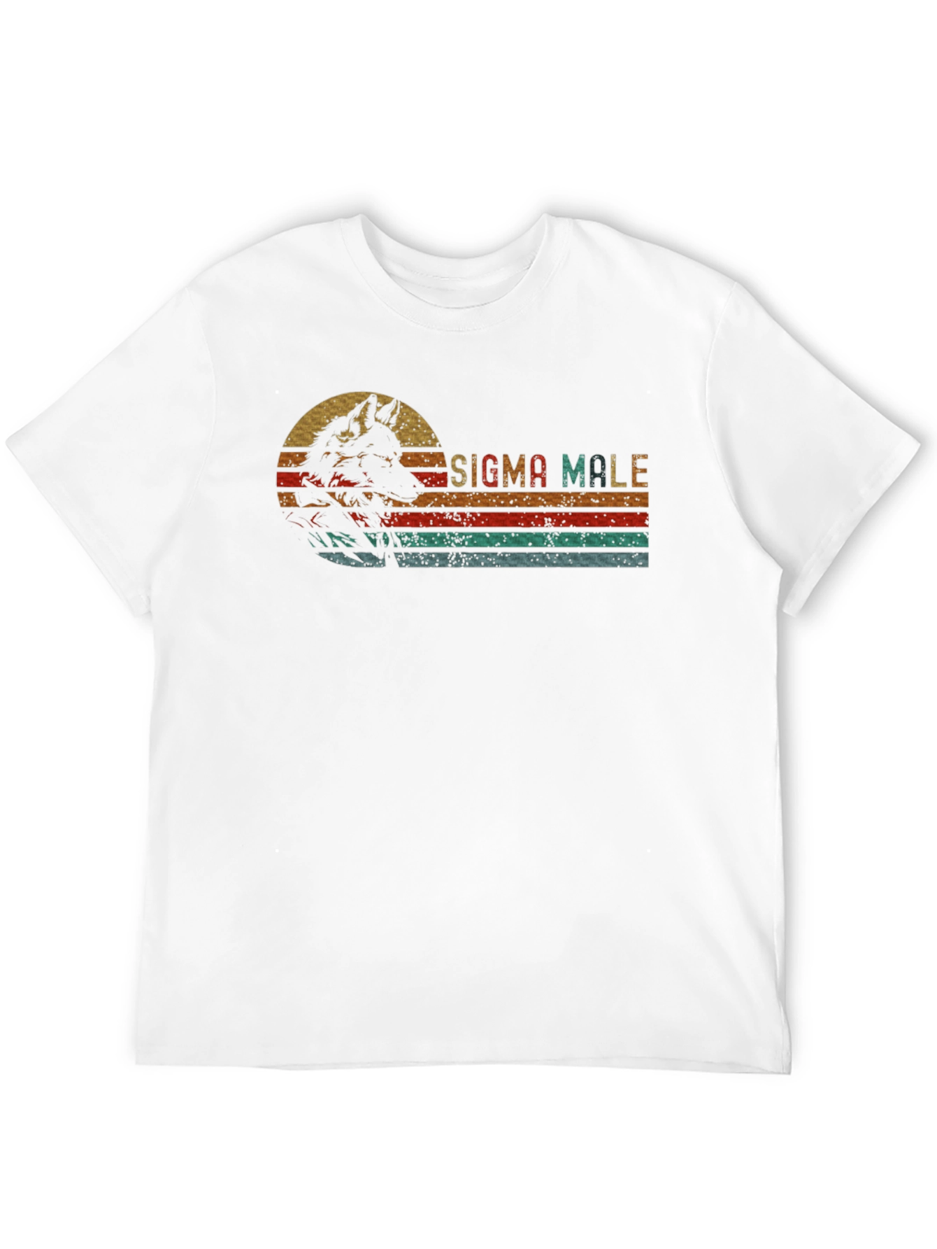 Sigma Male Wolf Graphic Tee - Vintage Style