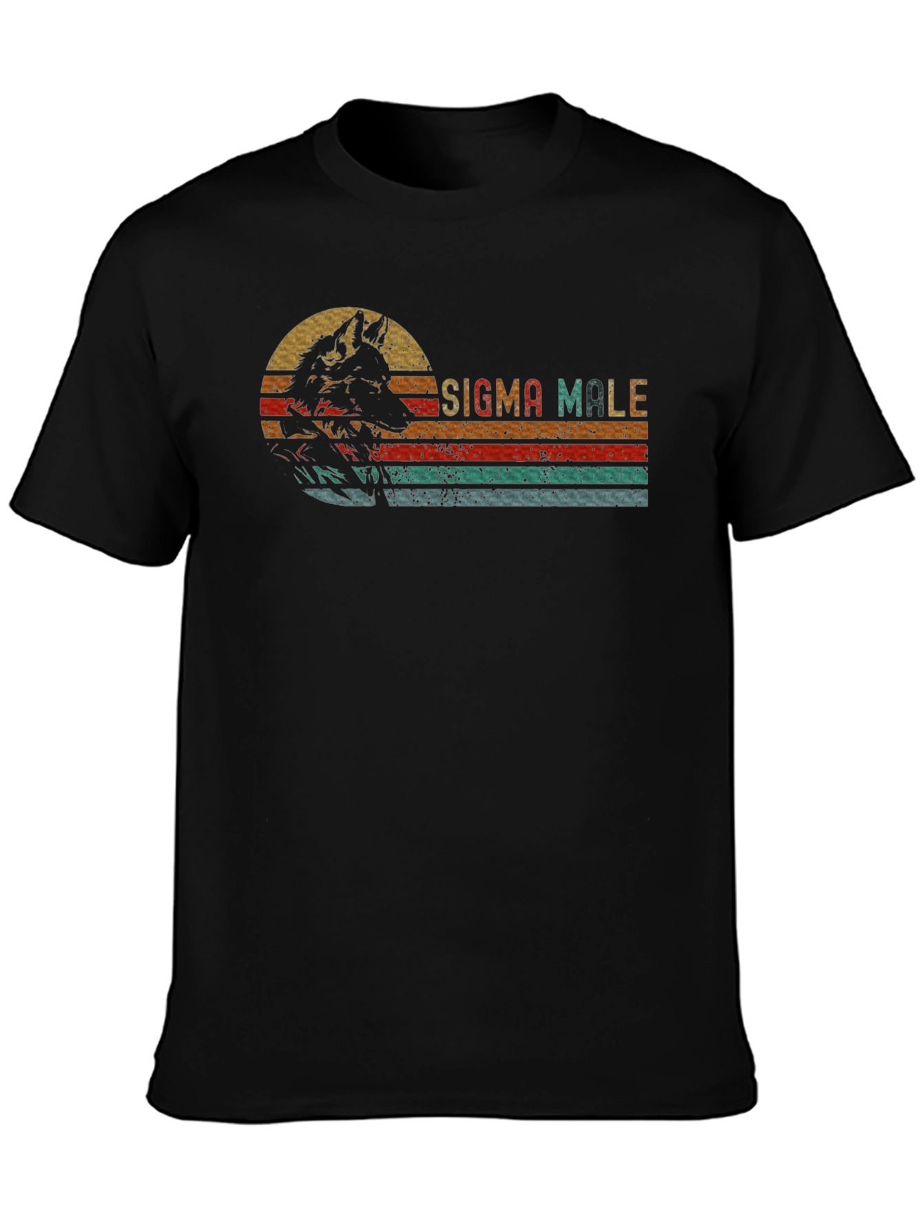 Sigma Male Wolf Graphic Tee - Vintage Style