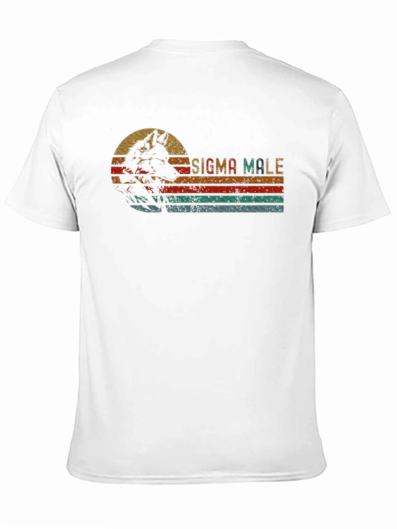 Sigma Male Wolf Graphic Tee - Vintage Style