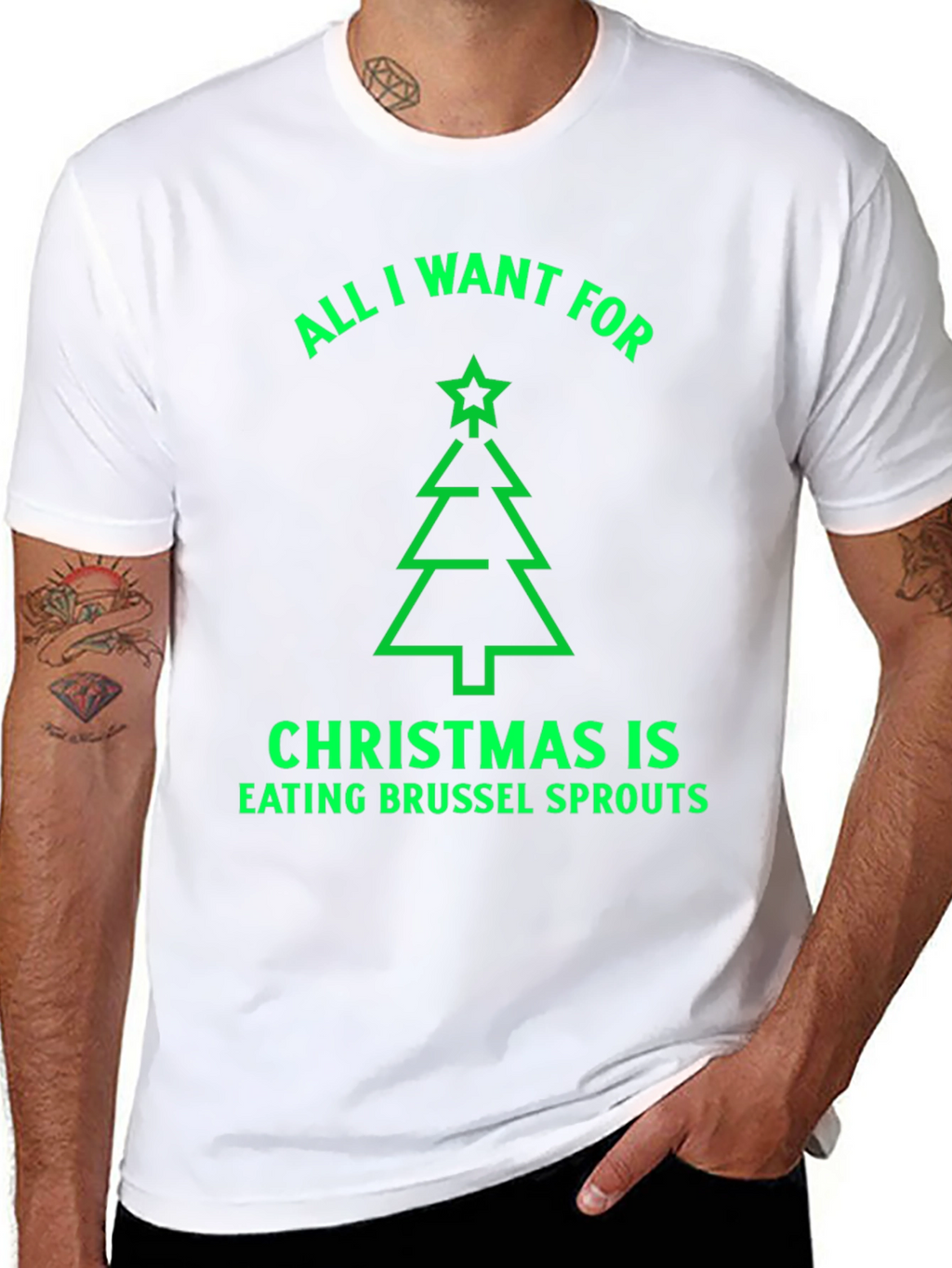Funny Christmas Brussel Sprout Lover T-Shirt