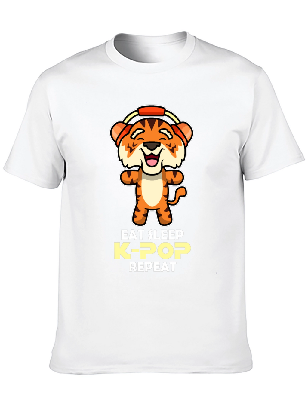 Eat Sleep K-Pop Repeat Tiger Graphic Tee