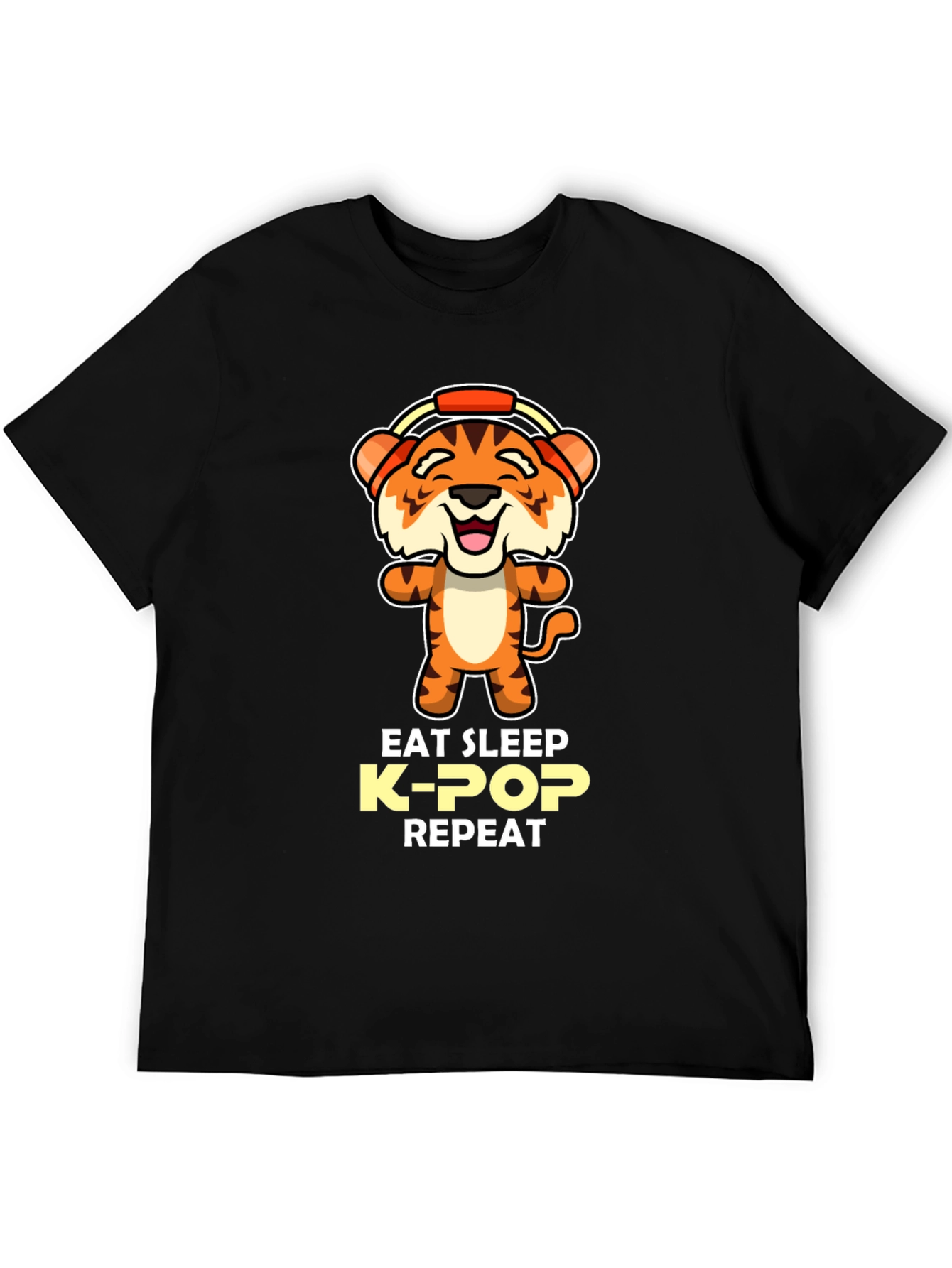Eat Sleep K-Pop Repeat Tiger Graphic Tee