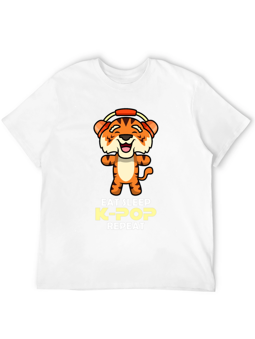 Eat Sleep K-Pop Repeat Tiger Graphic Tee