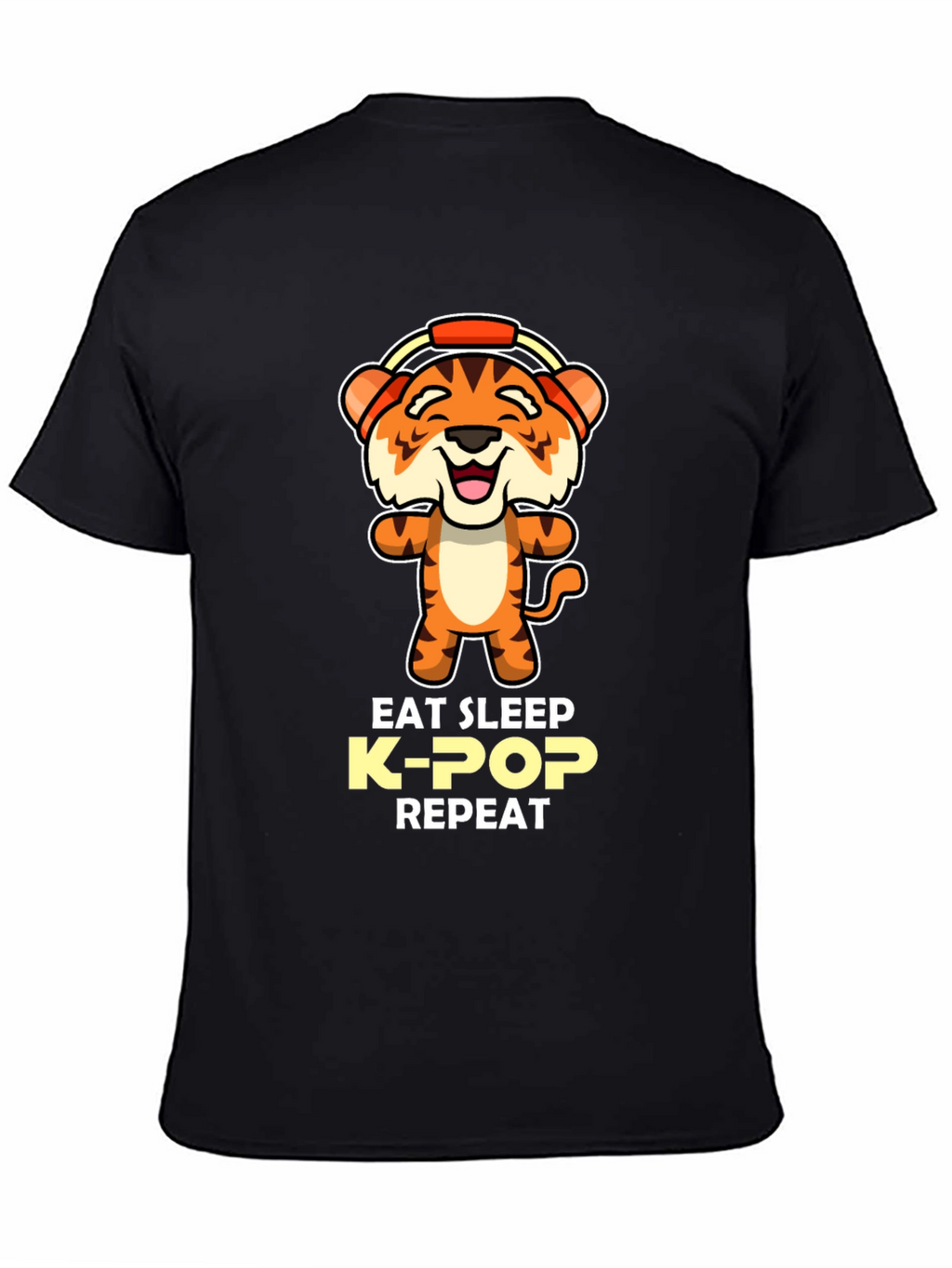 Eat Sleep K-Pop Repeat Tiger Graphic Tee