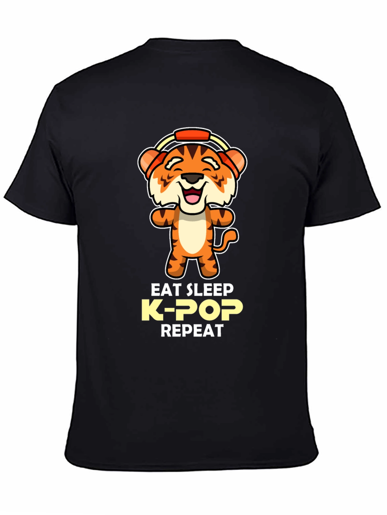 Eat Sleep K-Pop Repeat Tiger Graphic Tee