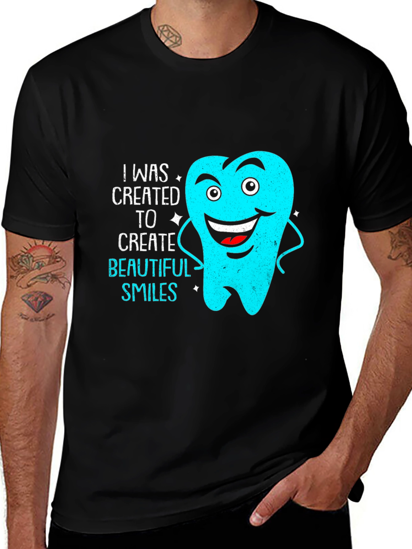 Dentist T-Shirt - I was created to create beautiful smiles