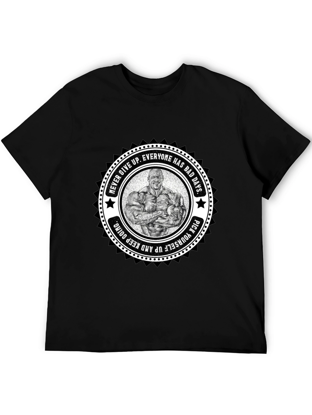 Motivational Bodybuilder Graphic T-Shirt