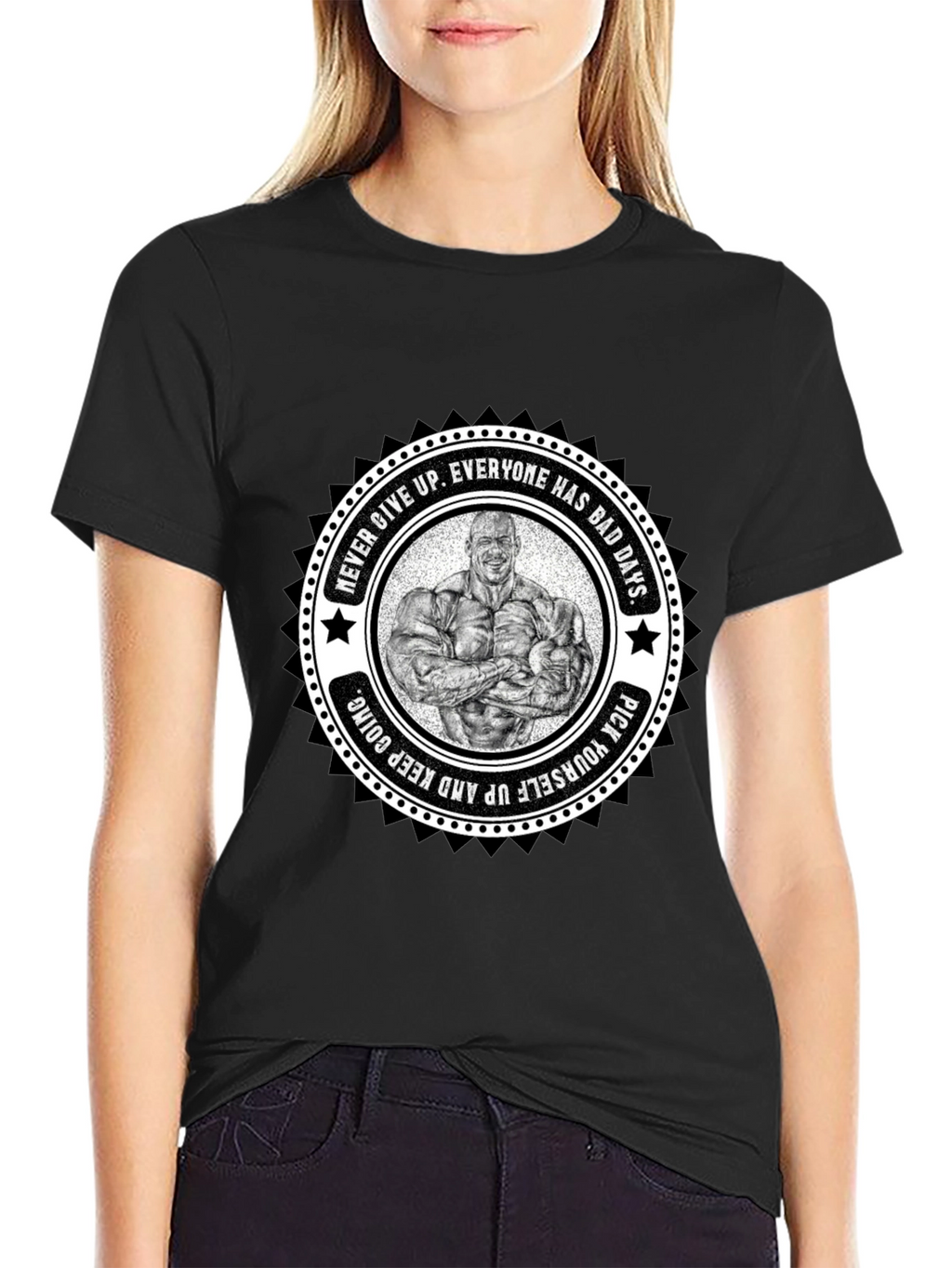 Motivational Bodybuilder Graphic T-Shirt
