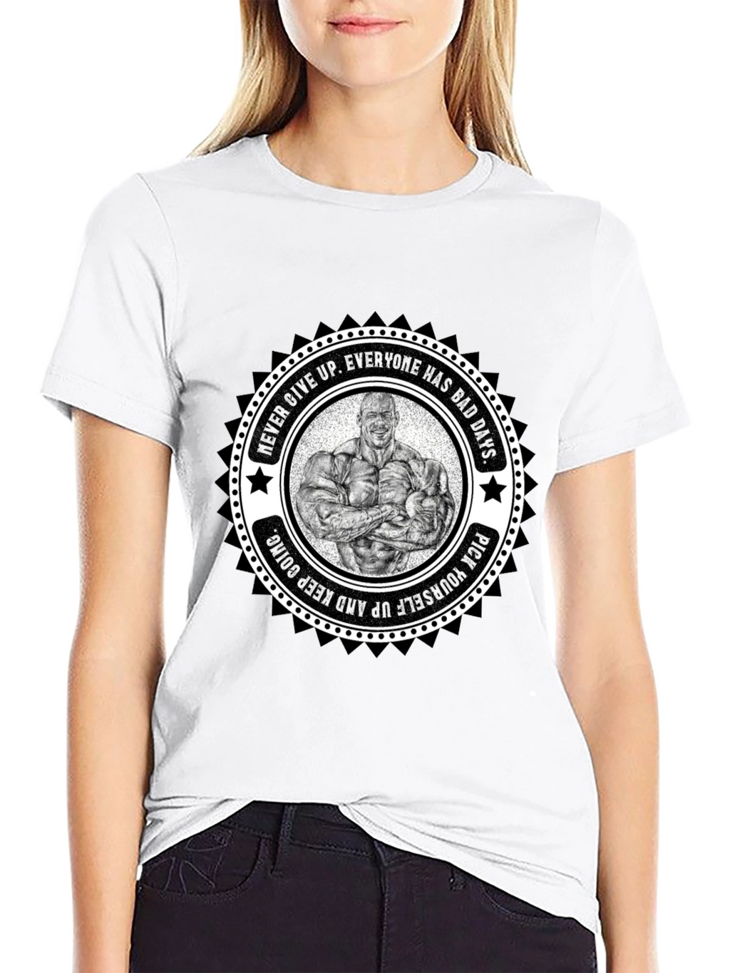 Motivational Bodybuilder Graphic T-Shirt
